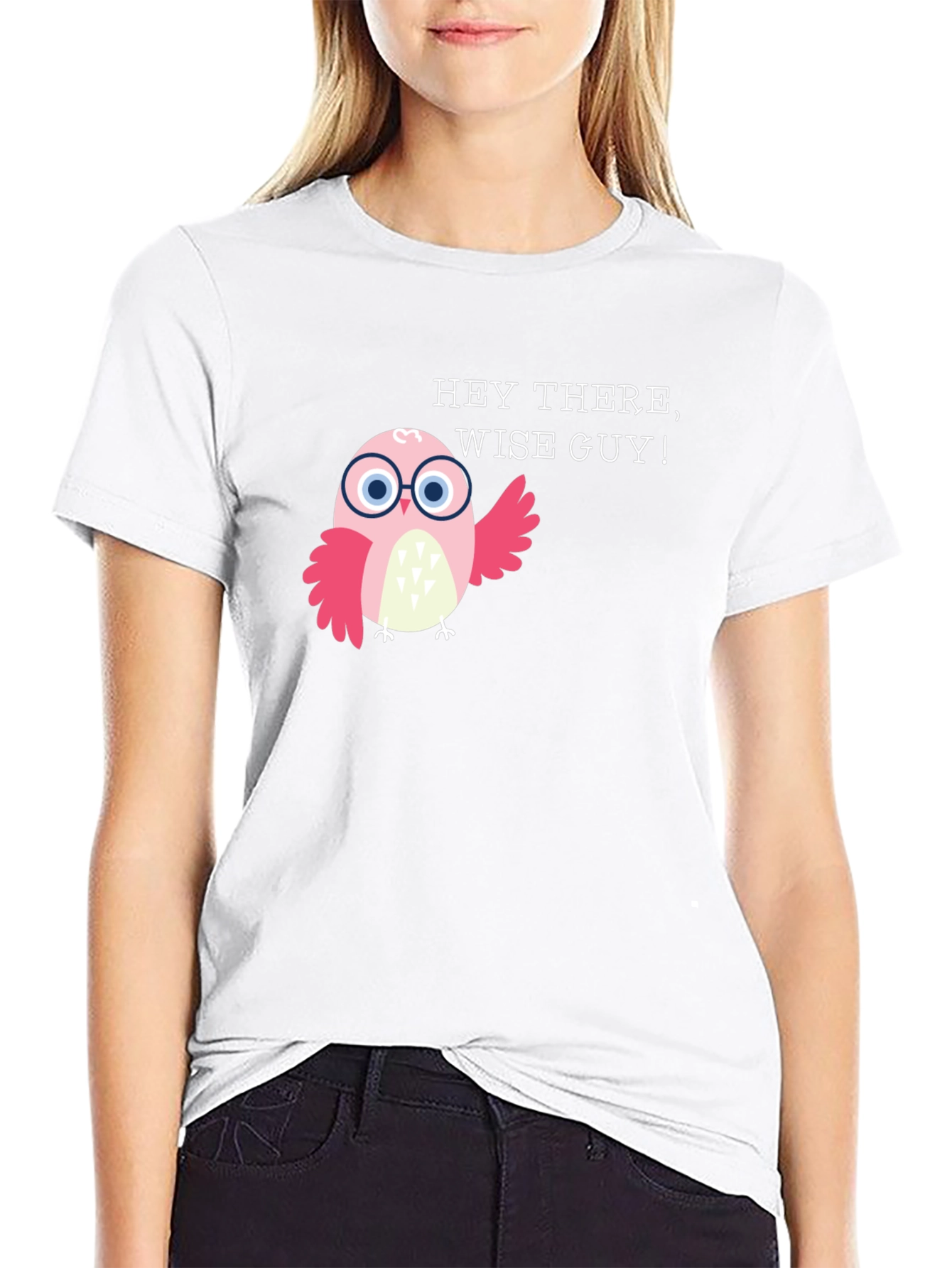 Hey There Wise Guy Owl Graphic Tee