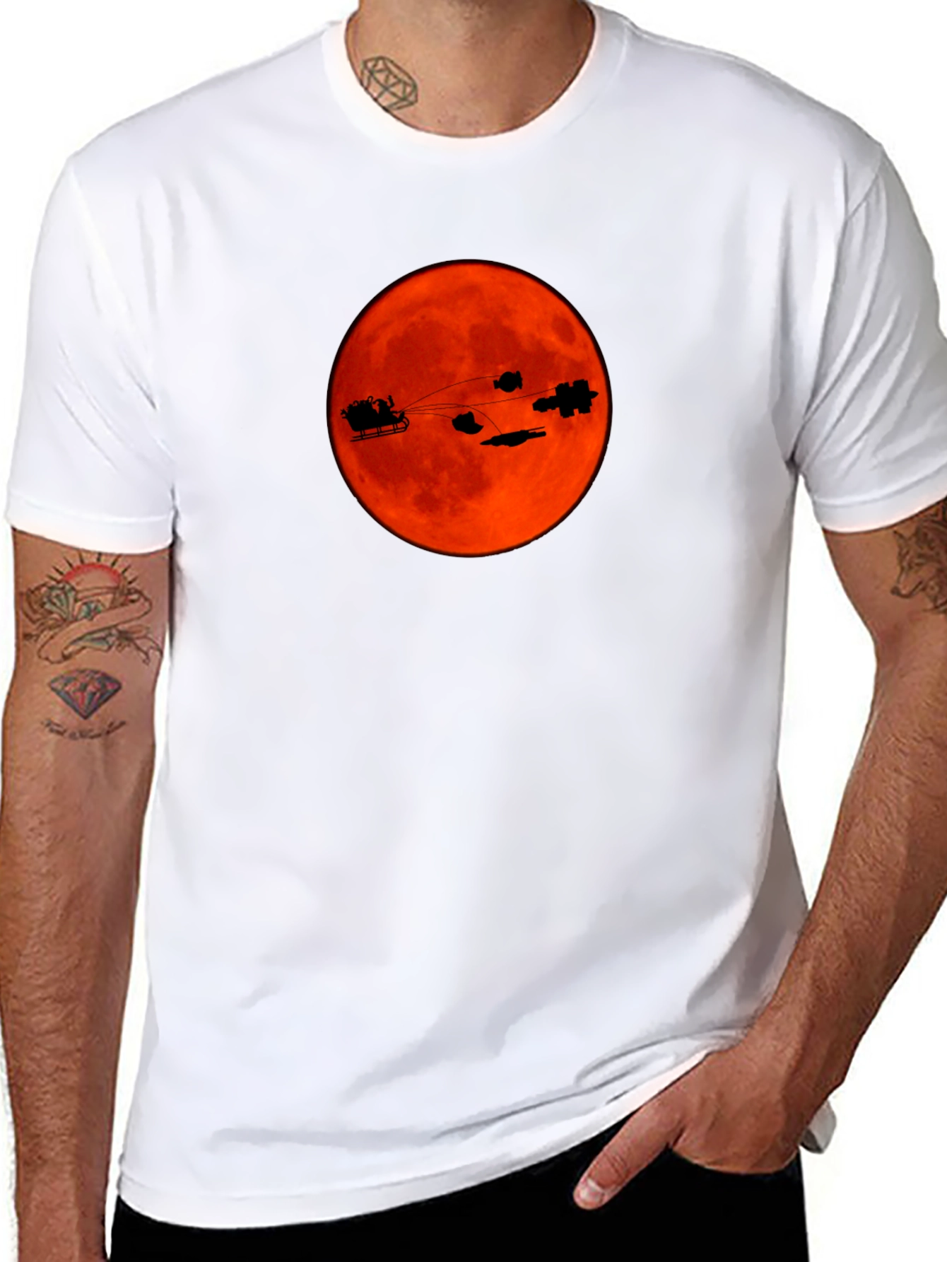 Sci-Fi Christmas T-Shirt - Santas Space Sleigh