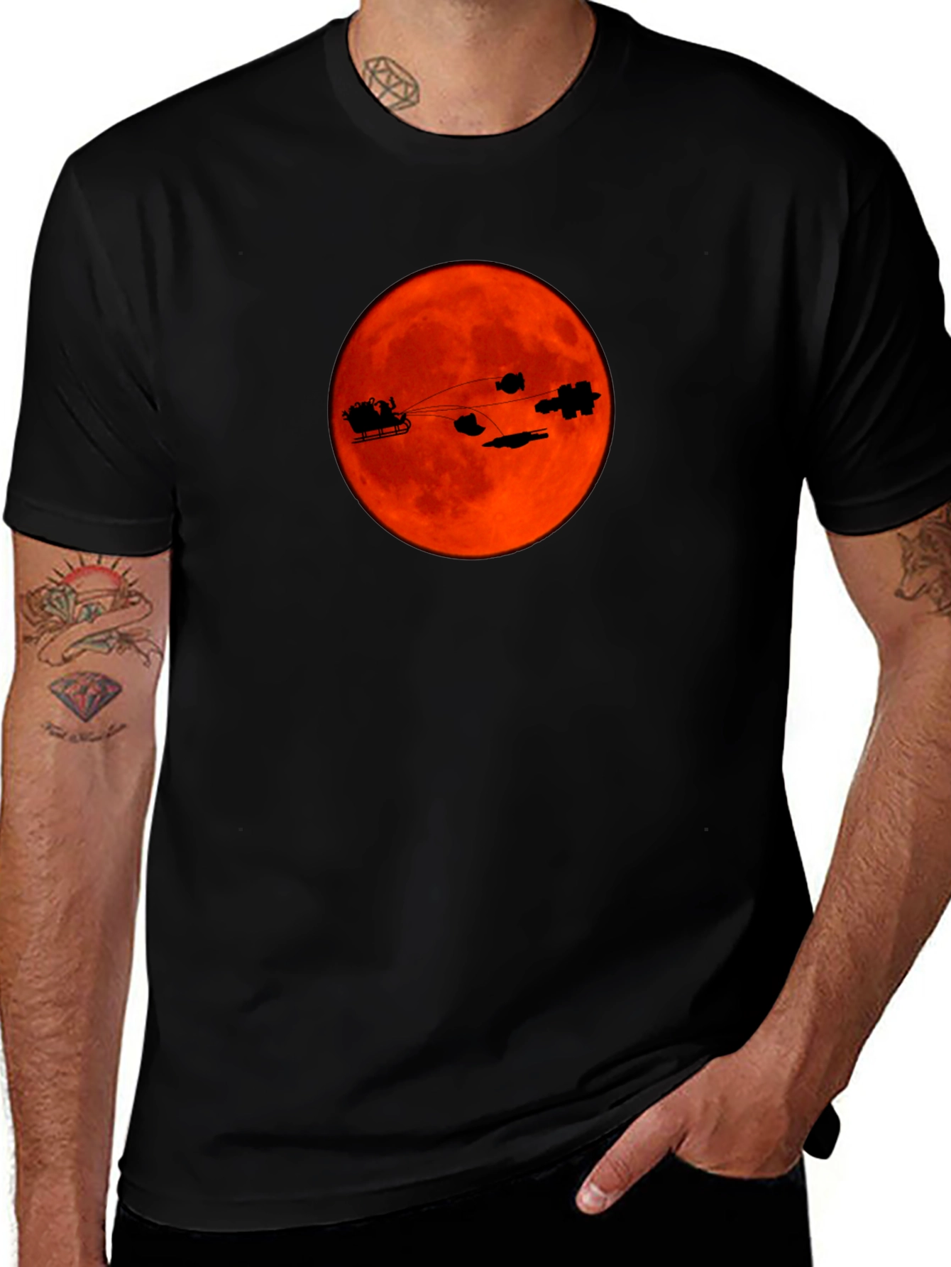 Sci-Fi Christmas T-Shirt - Santas Space Sleigh