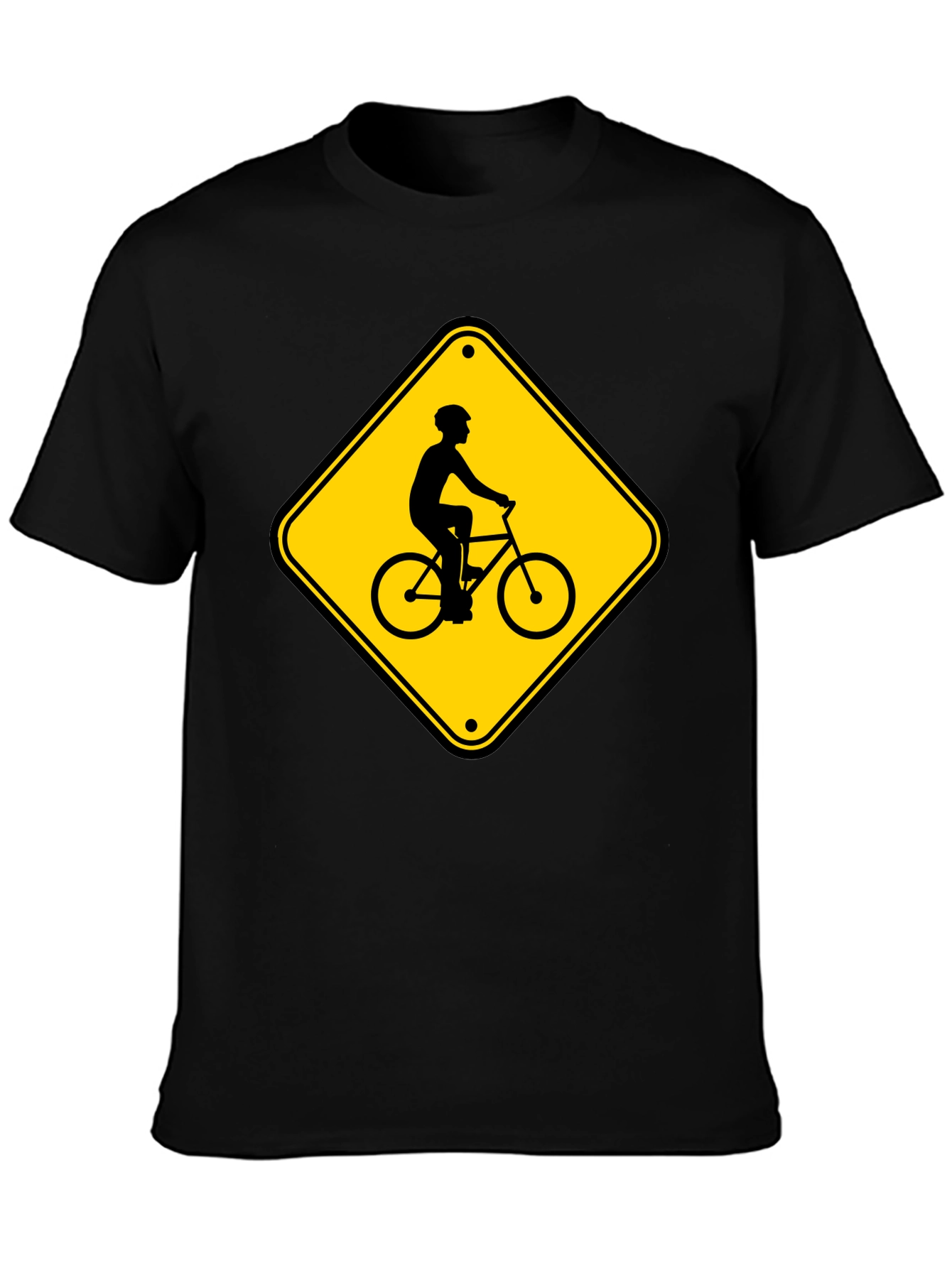 Bicycle Crossing Black Tee Shirt