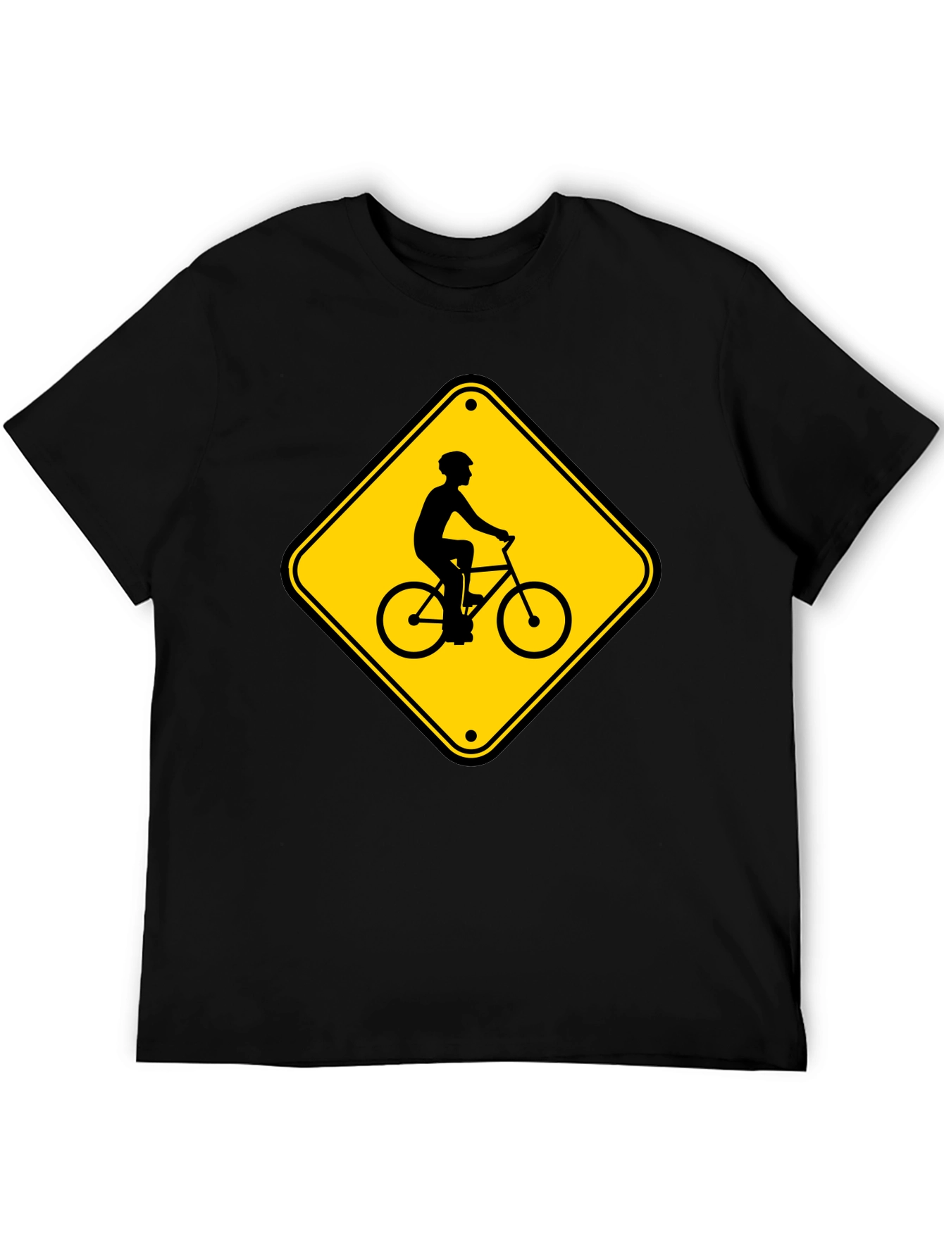 Bicycle Crossing Black Tee Shirt