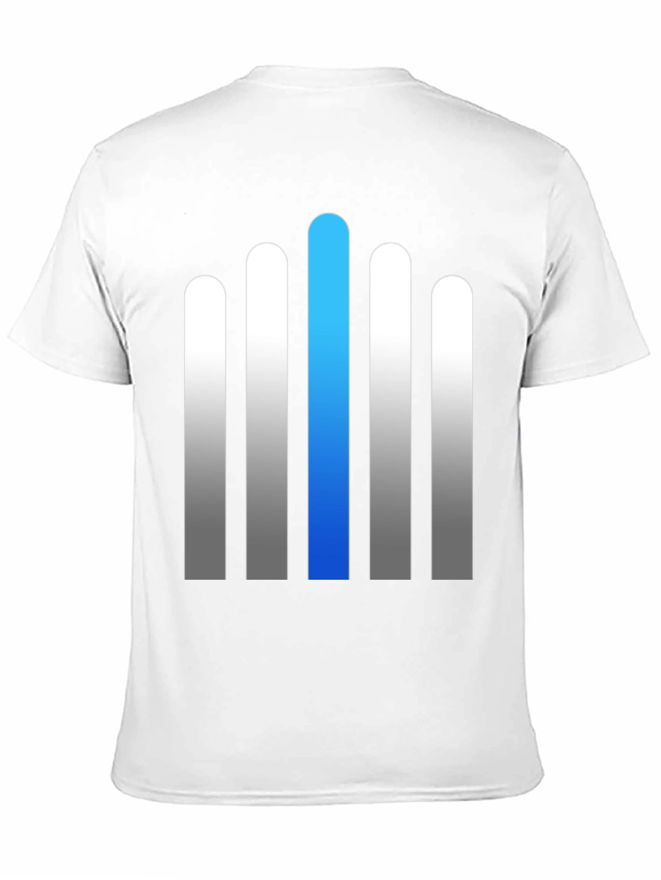 Modern Gradient Bar Graphic Tee - Soft Cotton Blend