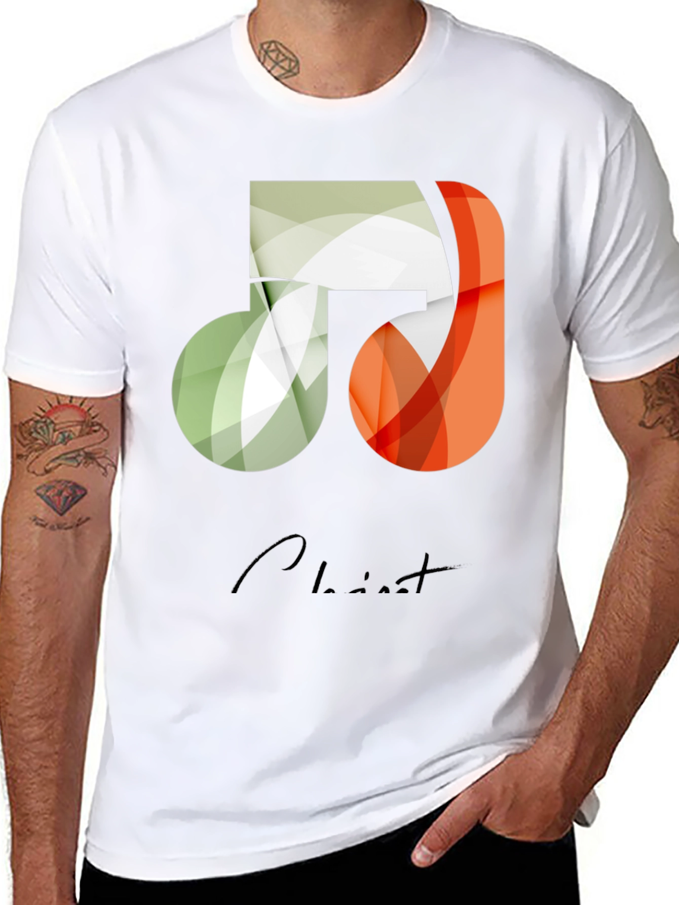 Abstract Music Note Graphic Tee