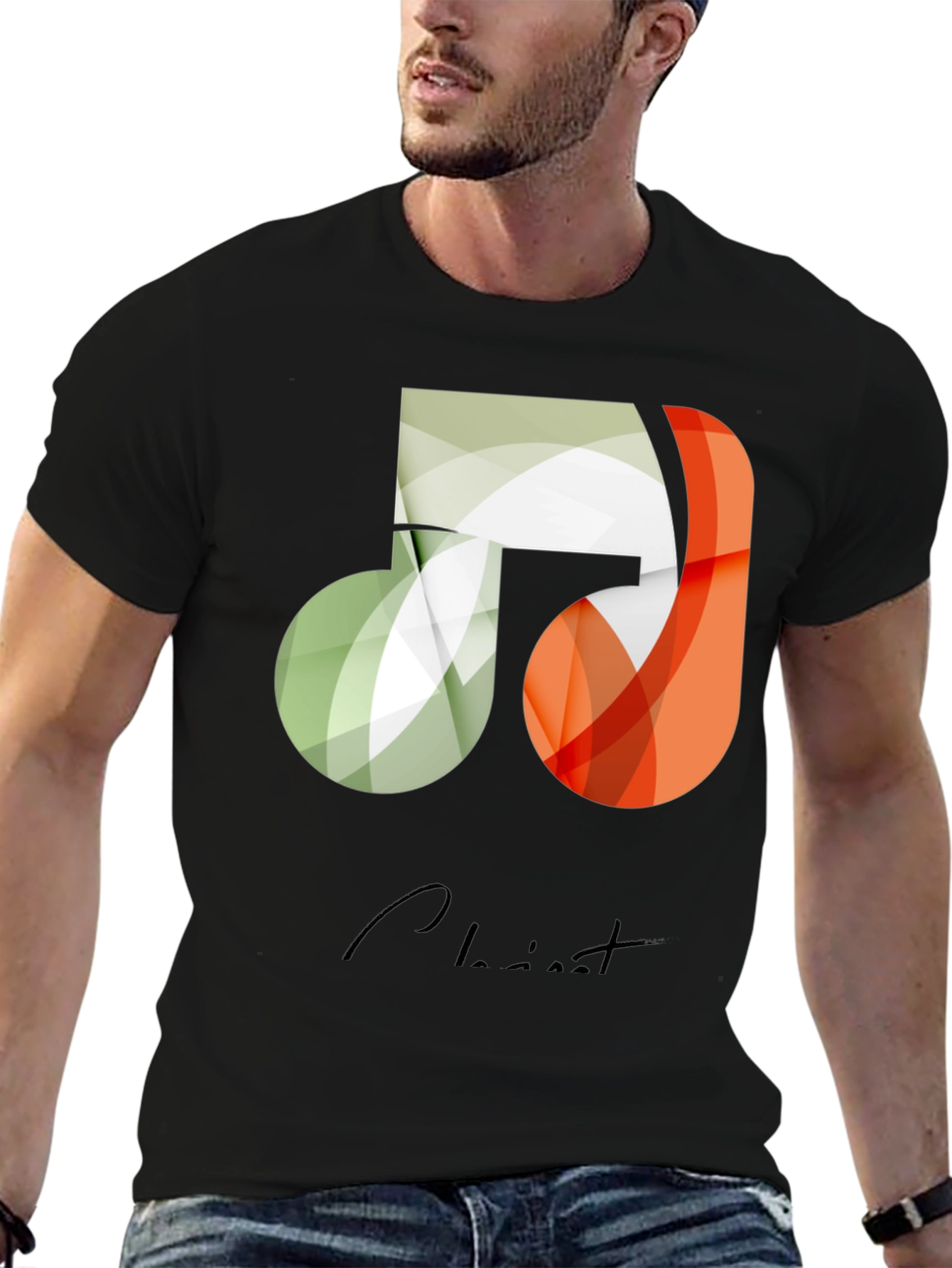 Abstract Music Note Graphic Tee