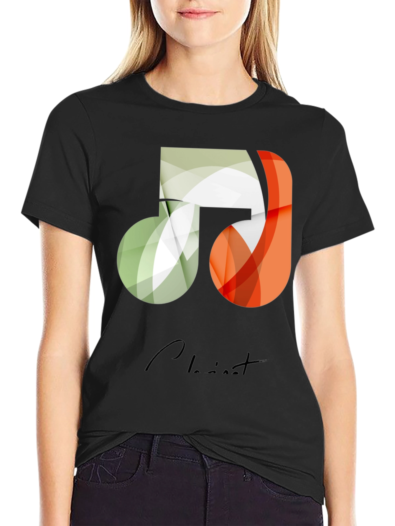 Abstract Music Note Graphic Tee