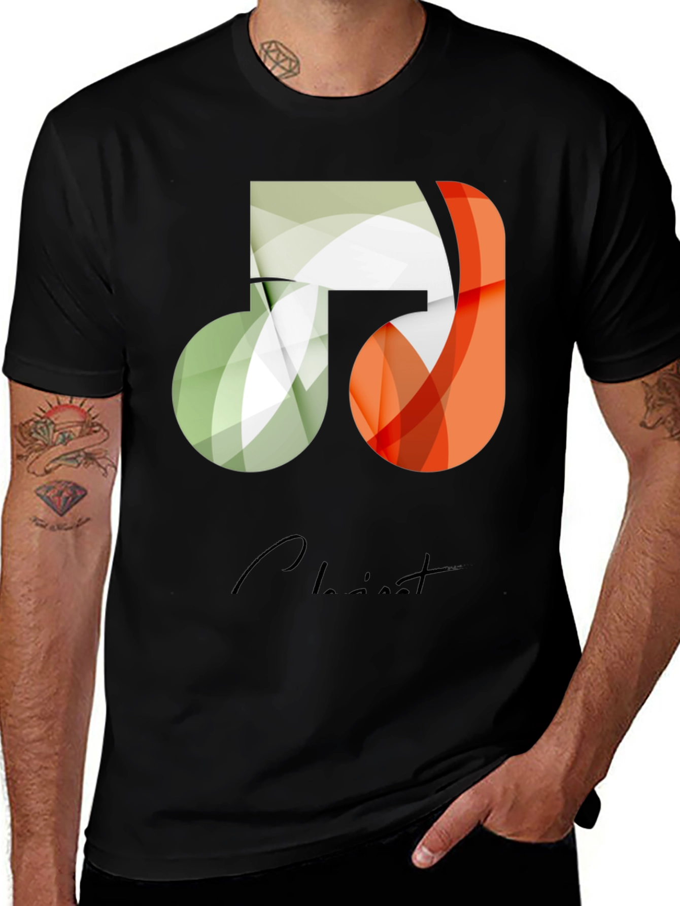 Abstract Music Note Graphic Tee