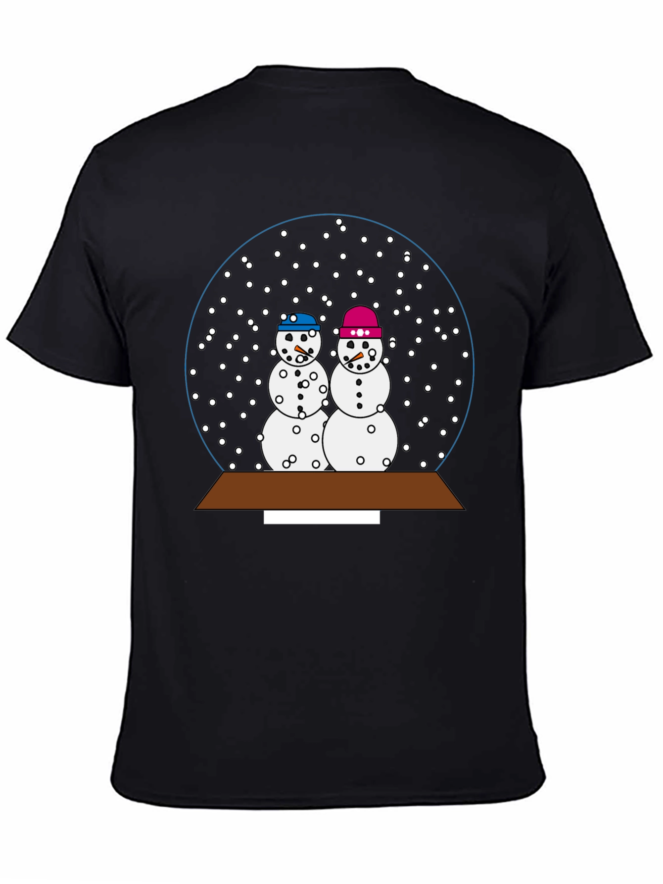 Snow Globe Snowman Couple T-Shirt