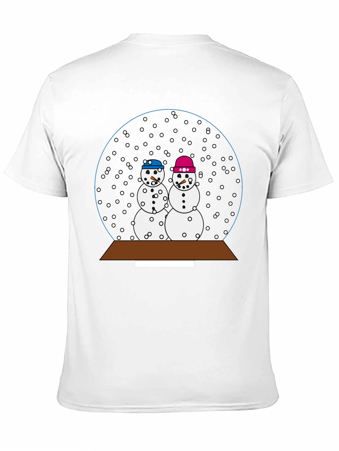 Snow Globe Snowman Couple T-Shirt