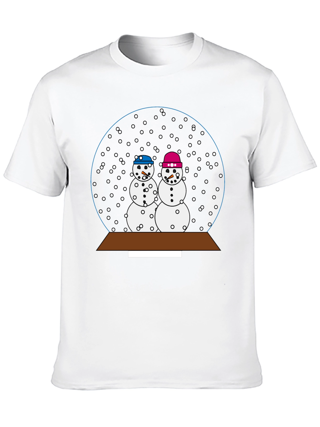 Snow Globe Snowman Couple T-Shirt