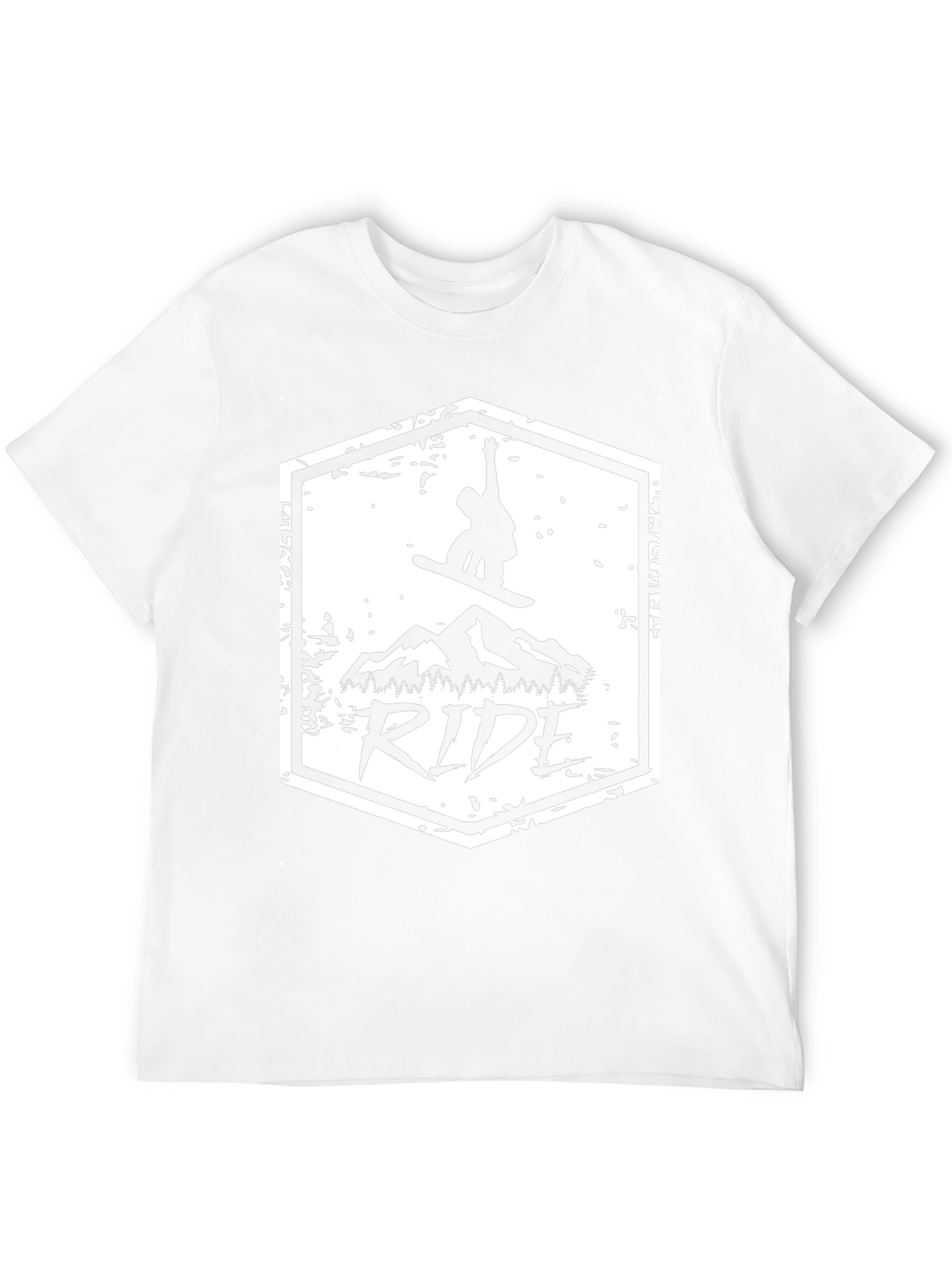 Mens Black RIDE Snowboard Graphic T-Shirt