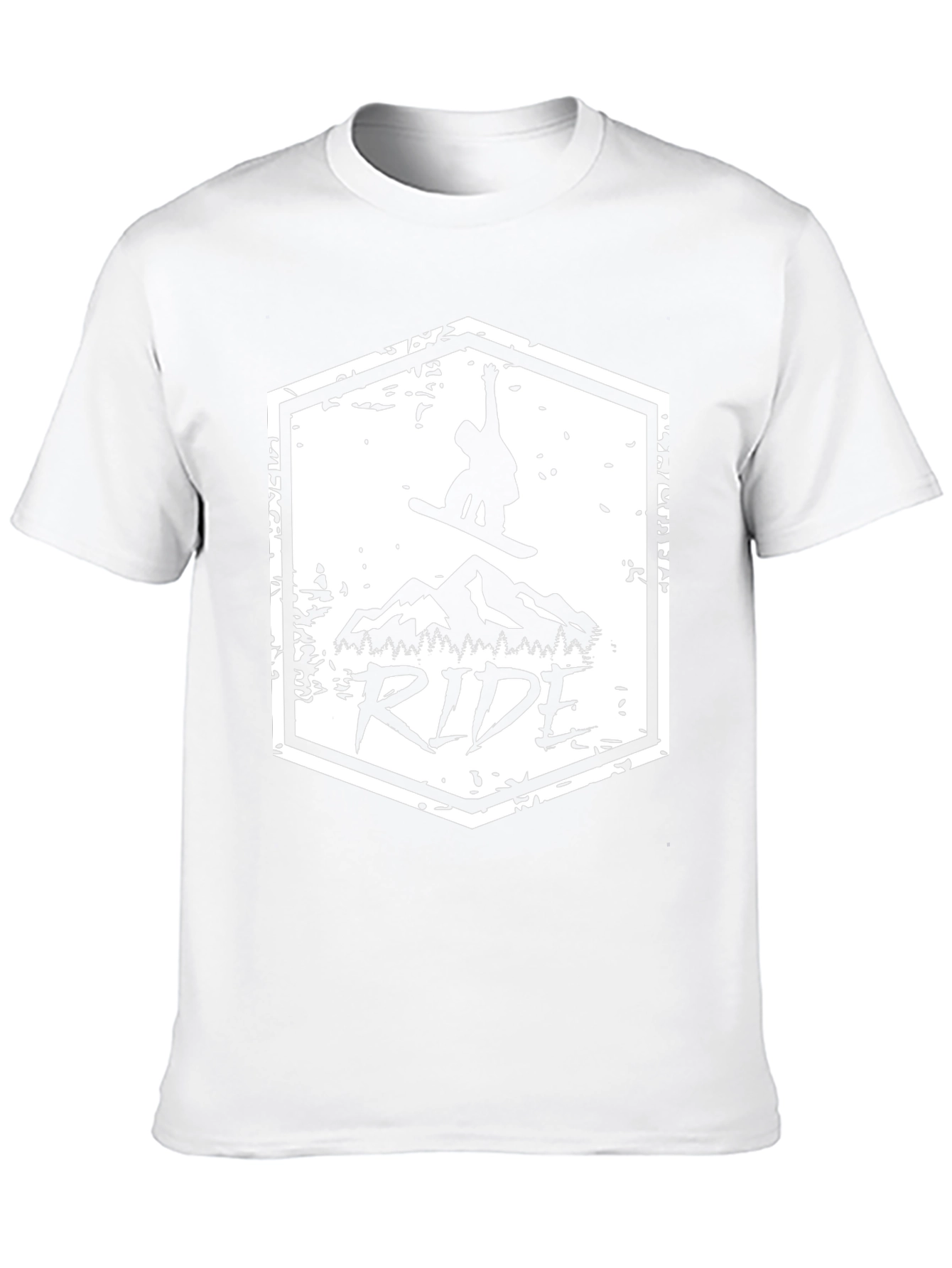 Mens Black RIDE Snowboard Graphic T-Shirt