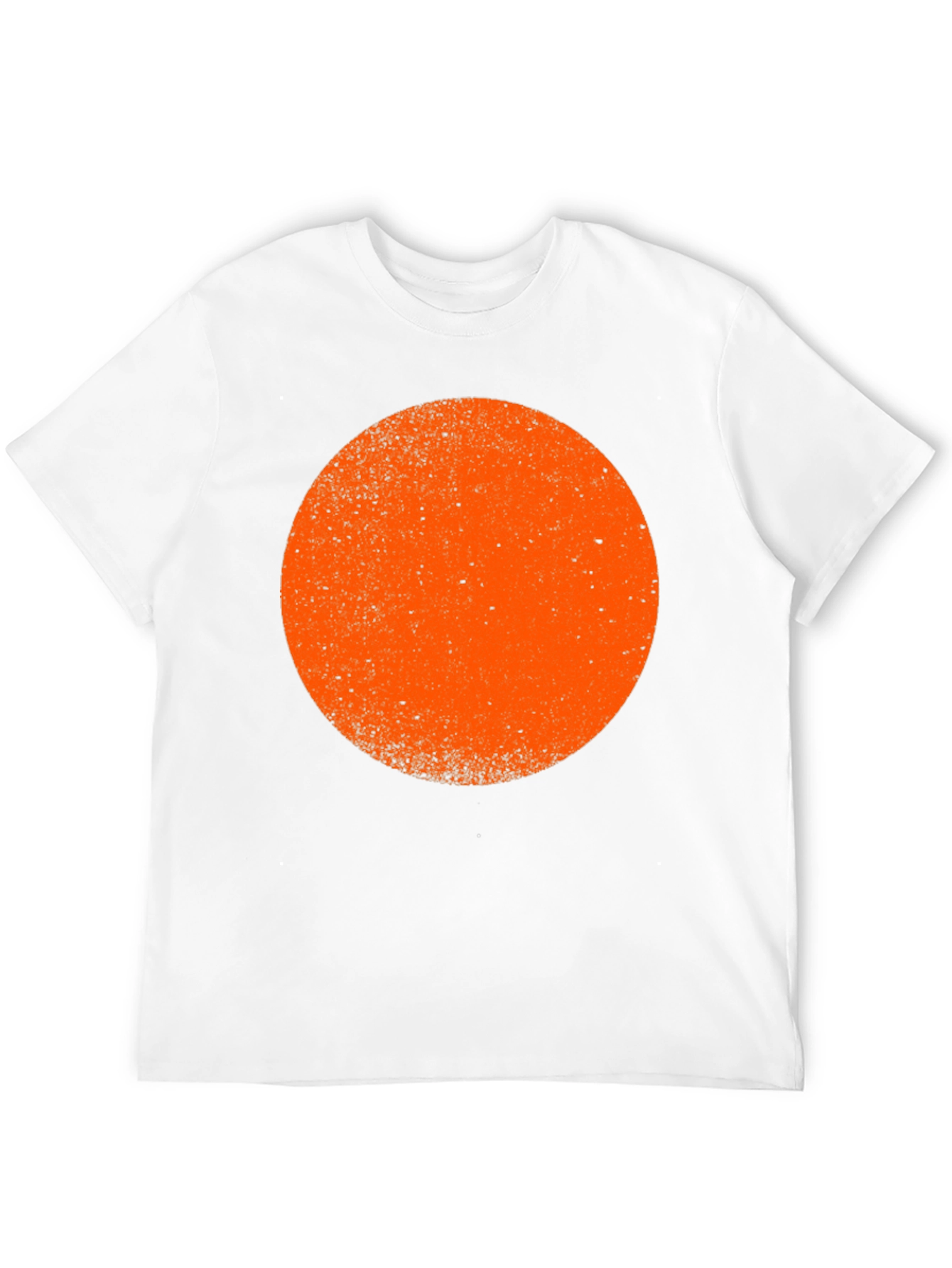 Bold Graphic Tee - Orange Circle on Black
