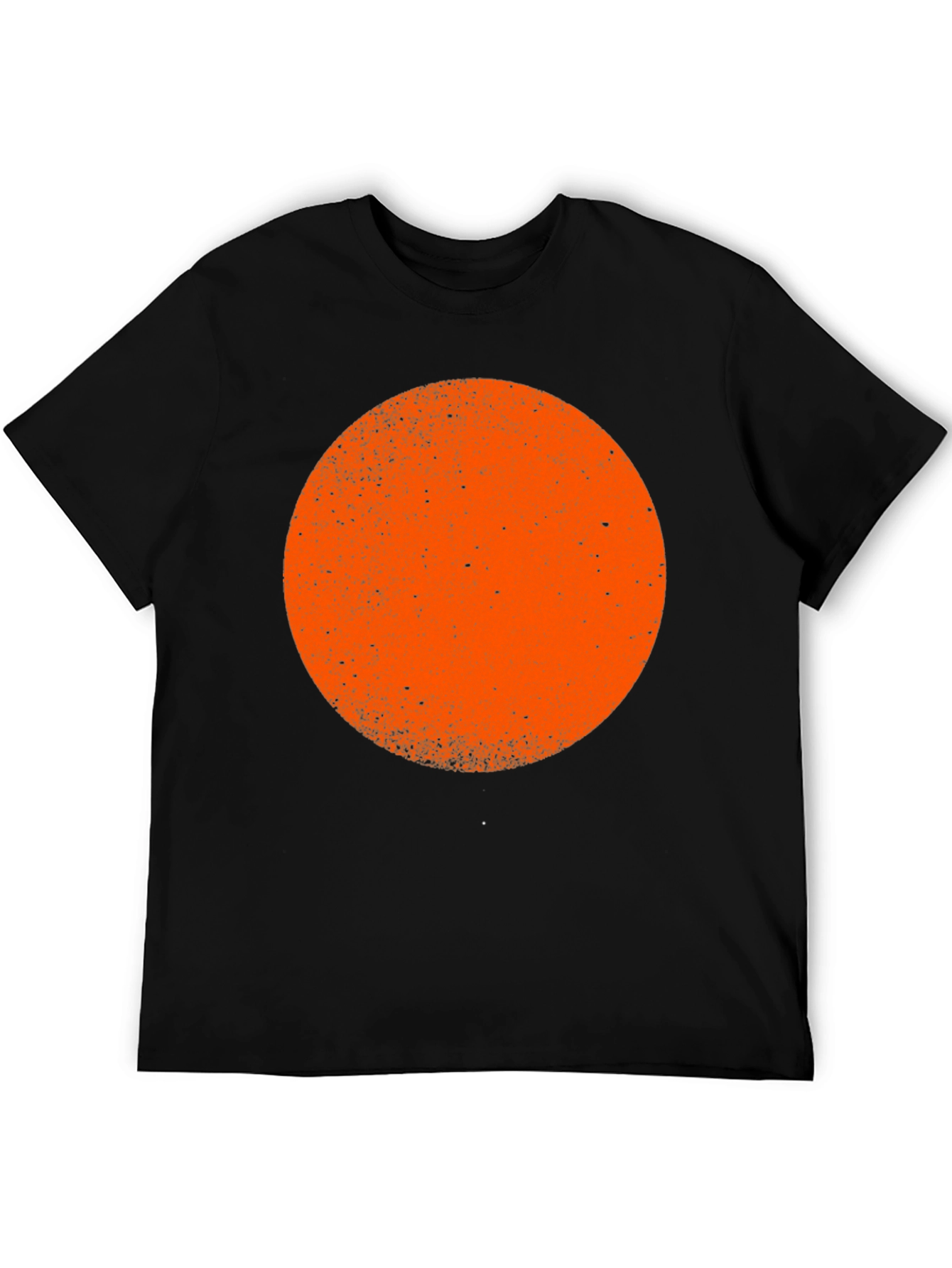 Bold Graphic Tee - Orange Circle on Black