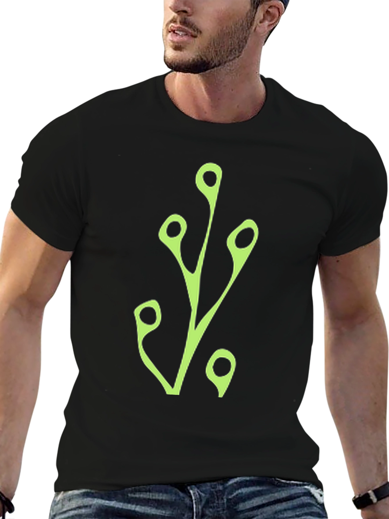 Modern Branch Graphic Tee - Black