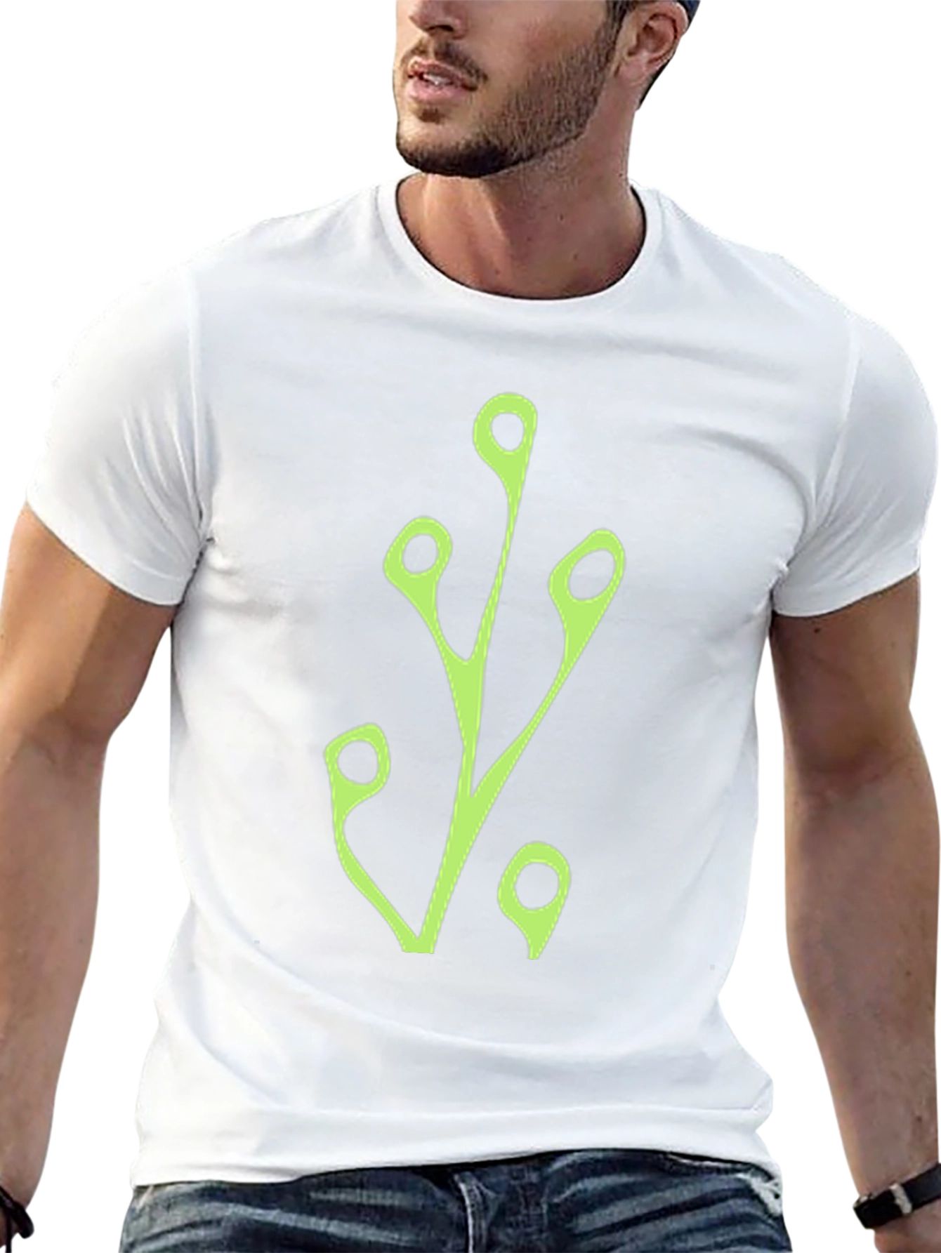 Modern Branch Graphic Tee - Black