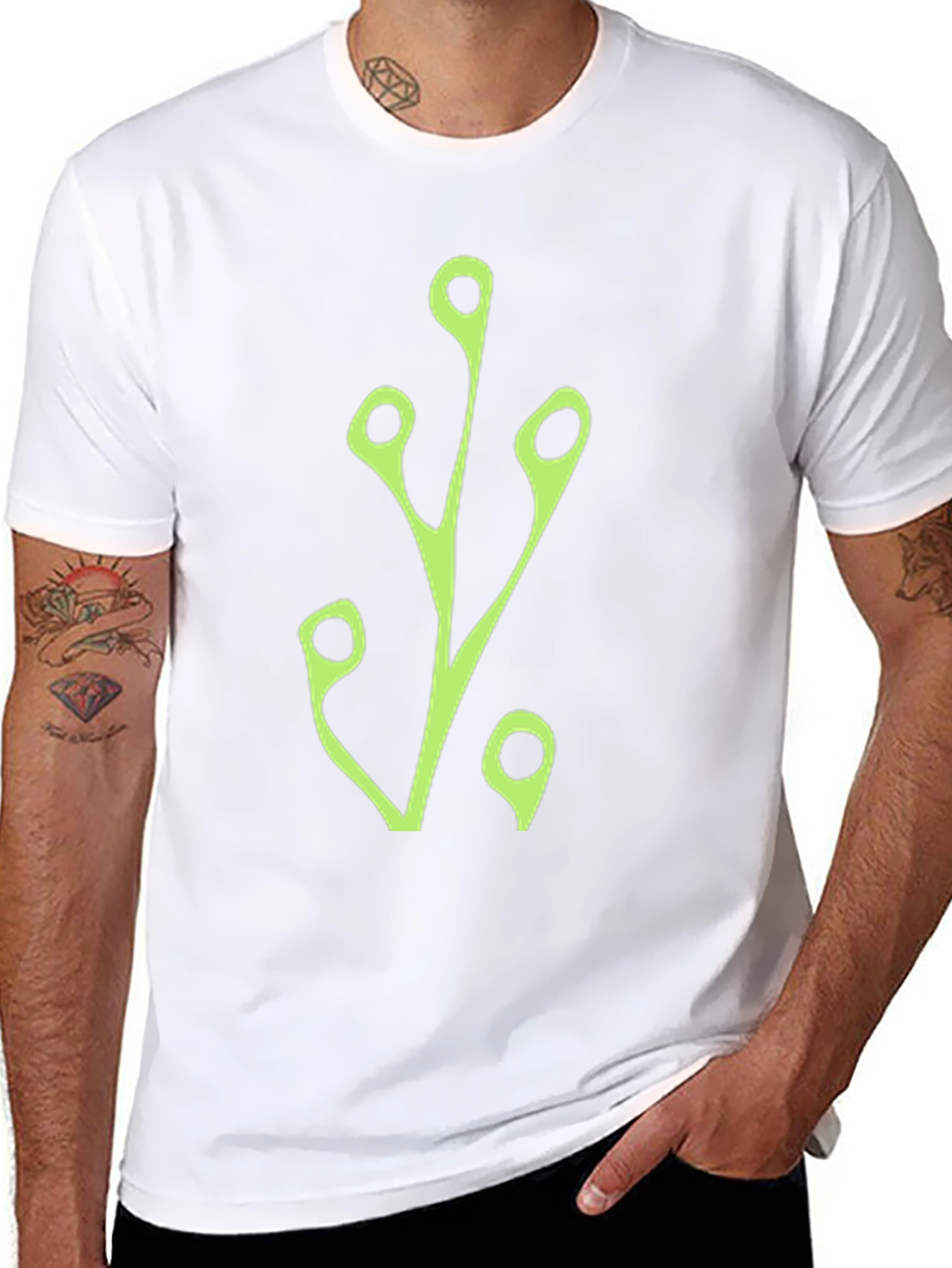 Modern Branch Graphic Tee - Black