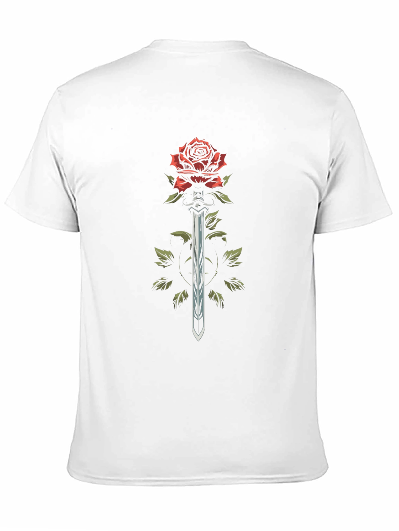 Rose & Sword Graphic T-Shirt - Edgy Style