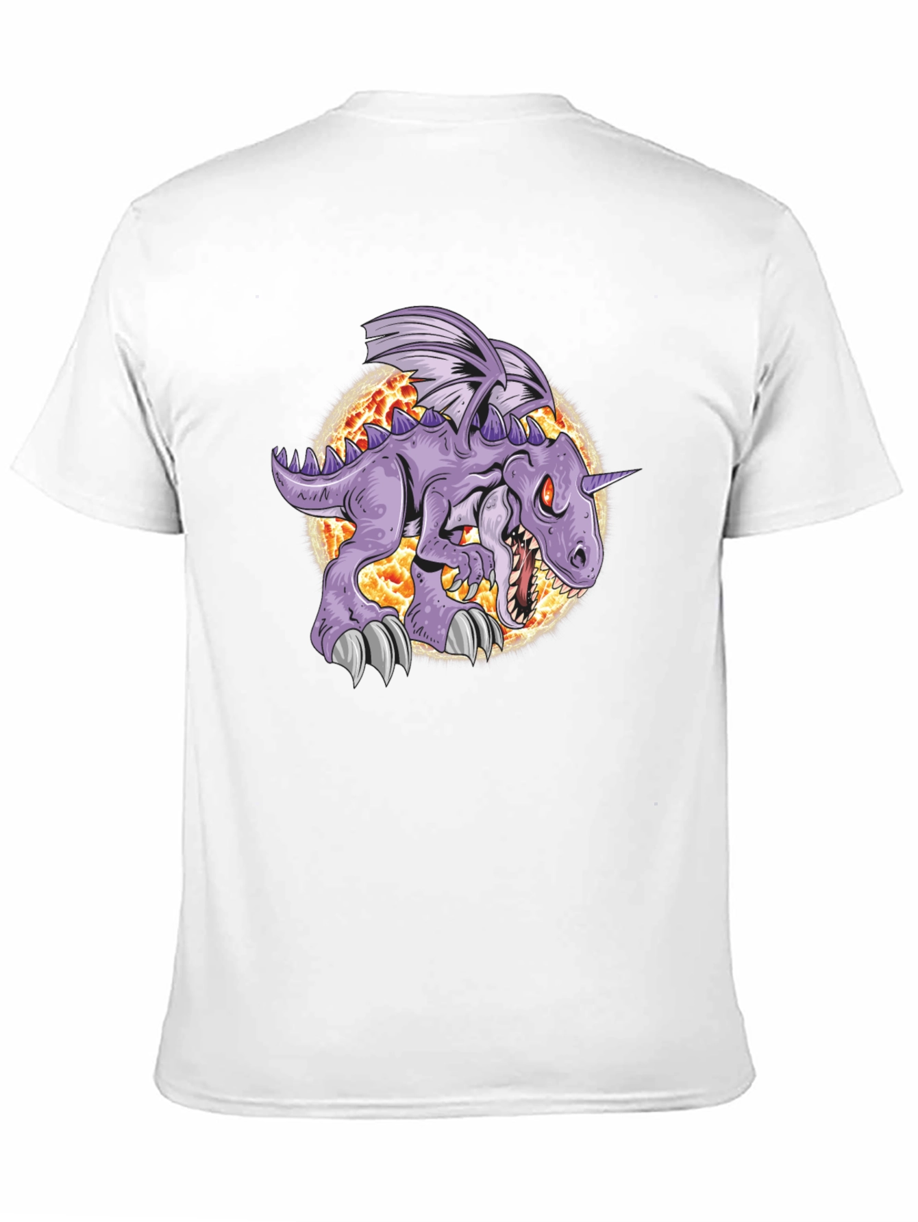 Unicorn Dinosaur Graphic Tee - Black