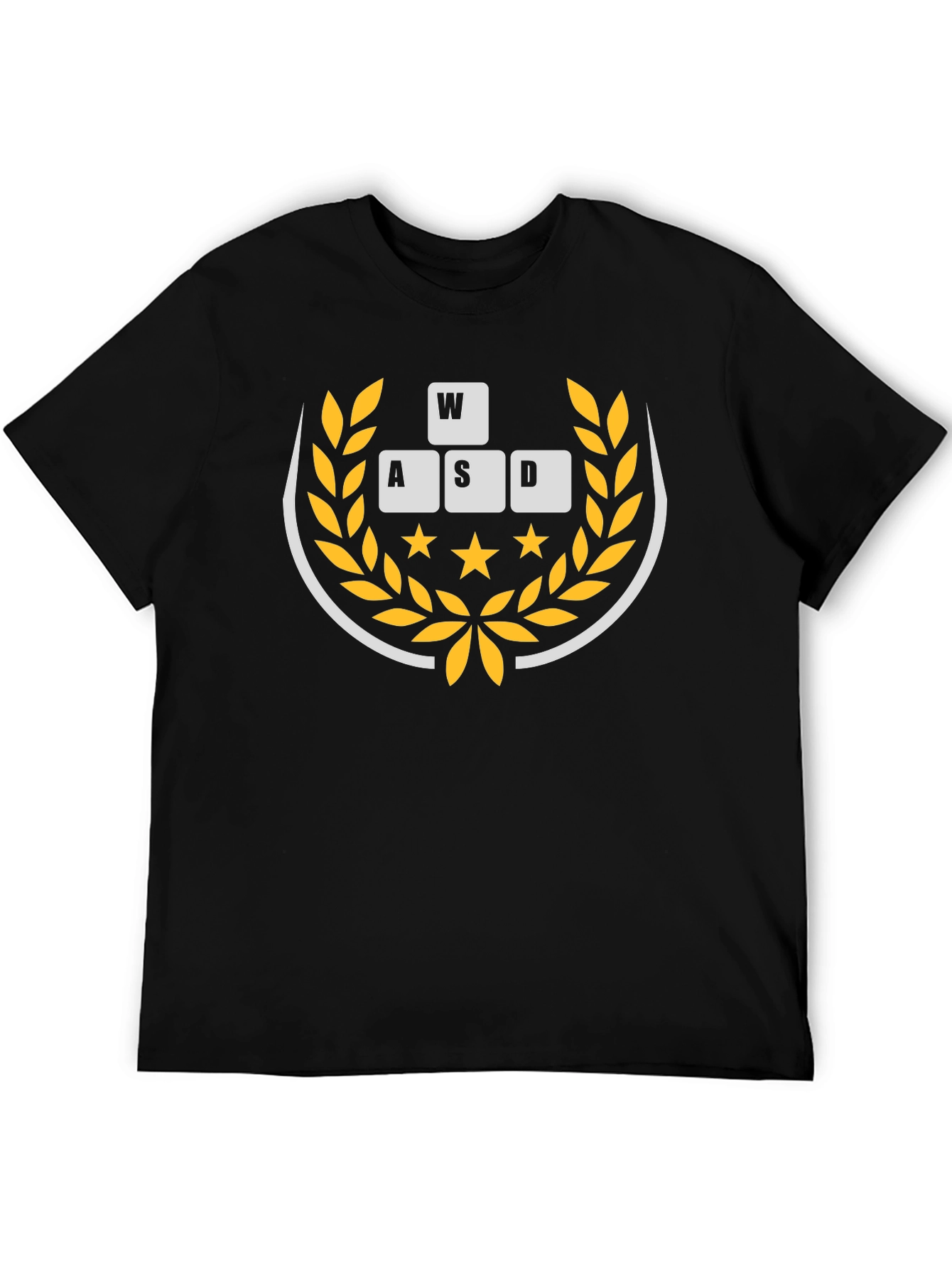 Gamers Keyboard WASD Laurels Graphic T-Shirt