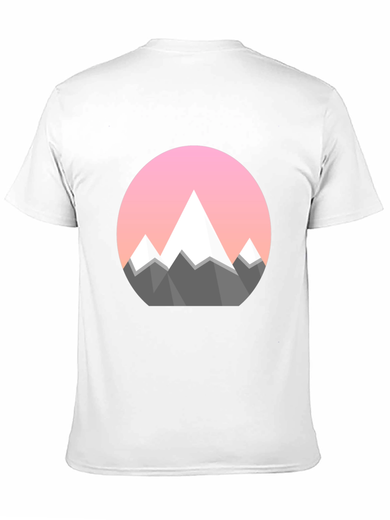 Geometric Mountain Graphic Tee - Black