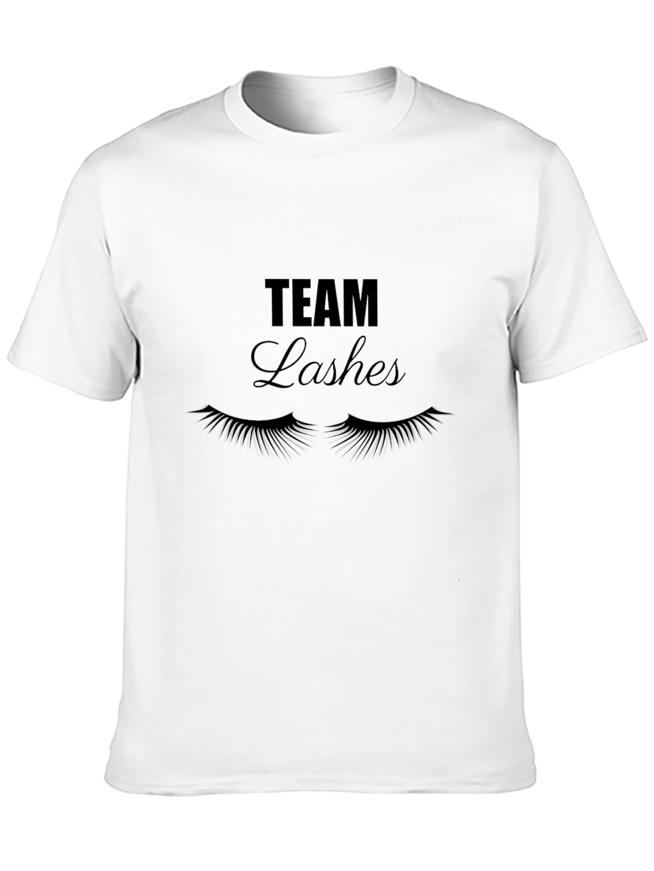 Team Lashes Graphic Tee - Trendy Eyelash Design
