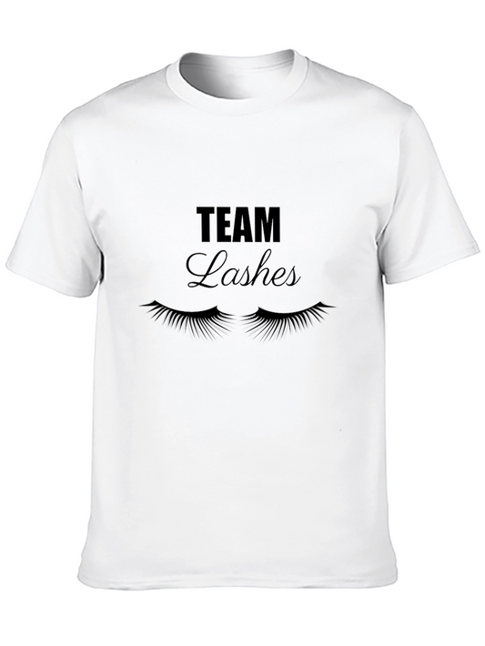 Team Lashes Graphic Tee - Trendy Eyelash Design