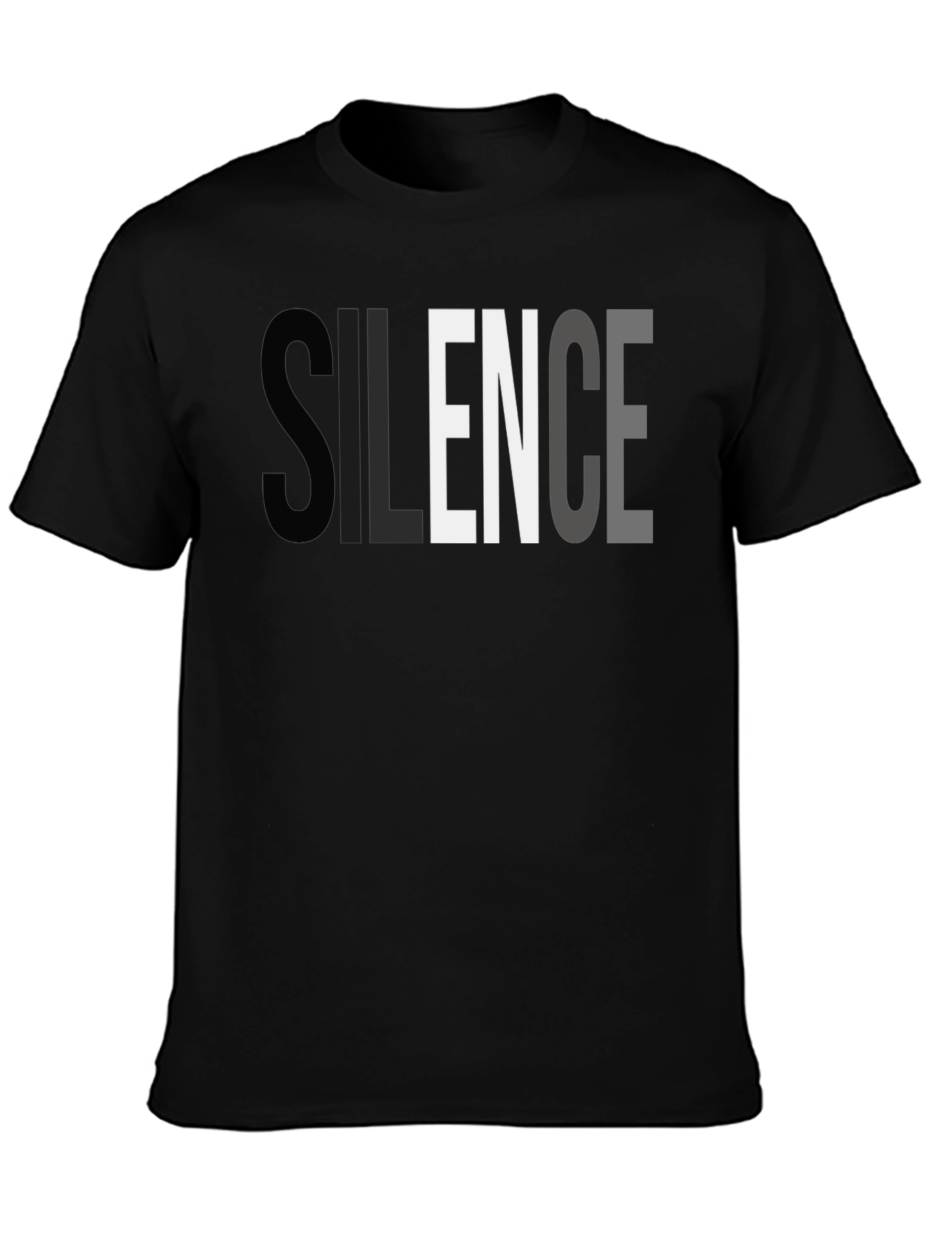 Silence Graphic Print T-Shirt - Soft Cotton Tee