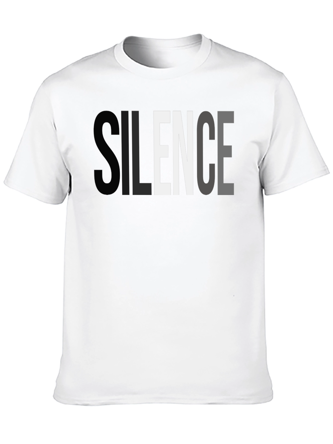 Silence Graphic Print T-Shirt - Soft Cotton Tee
