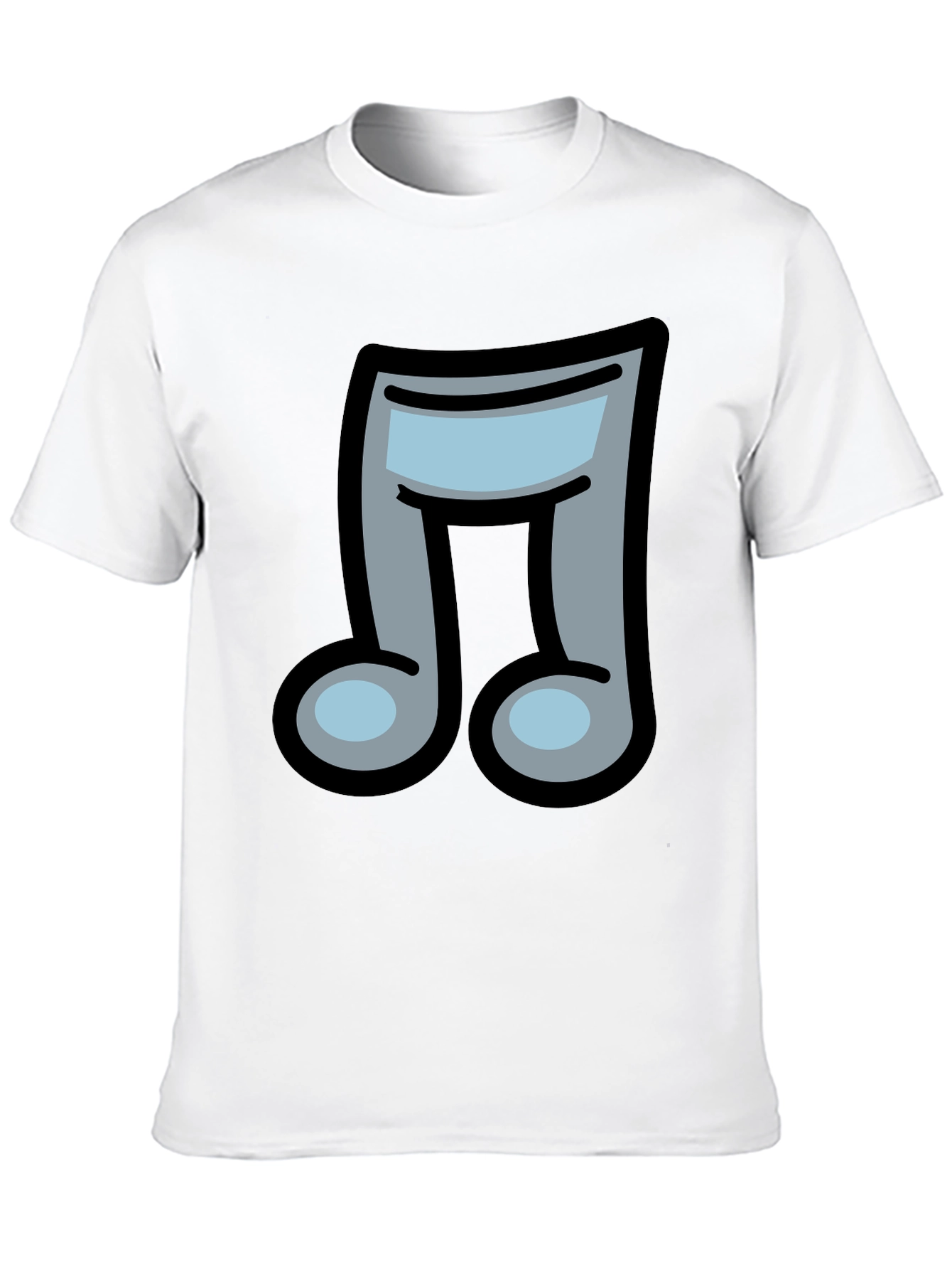 Musical Note Graphic Print Crew Neck T-Shirt