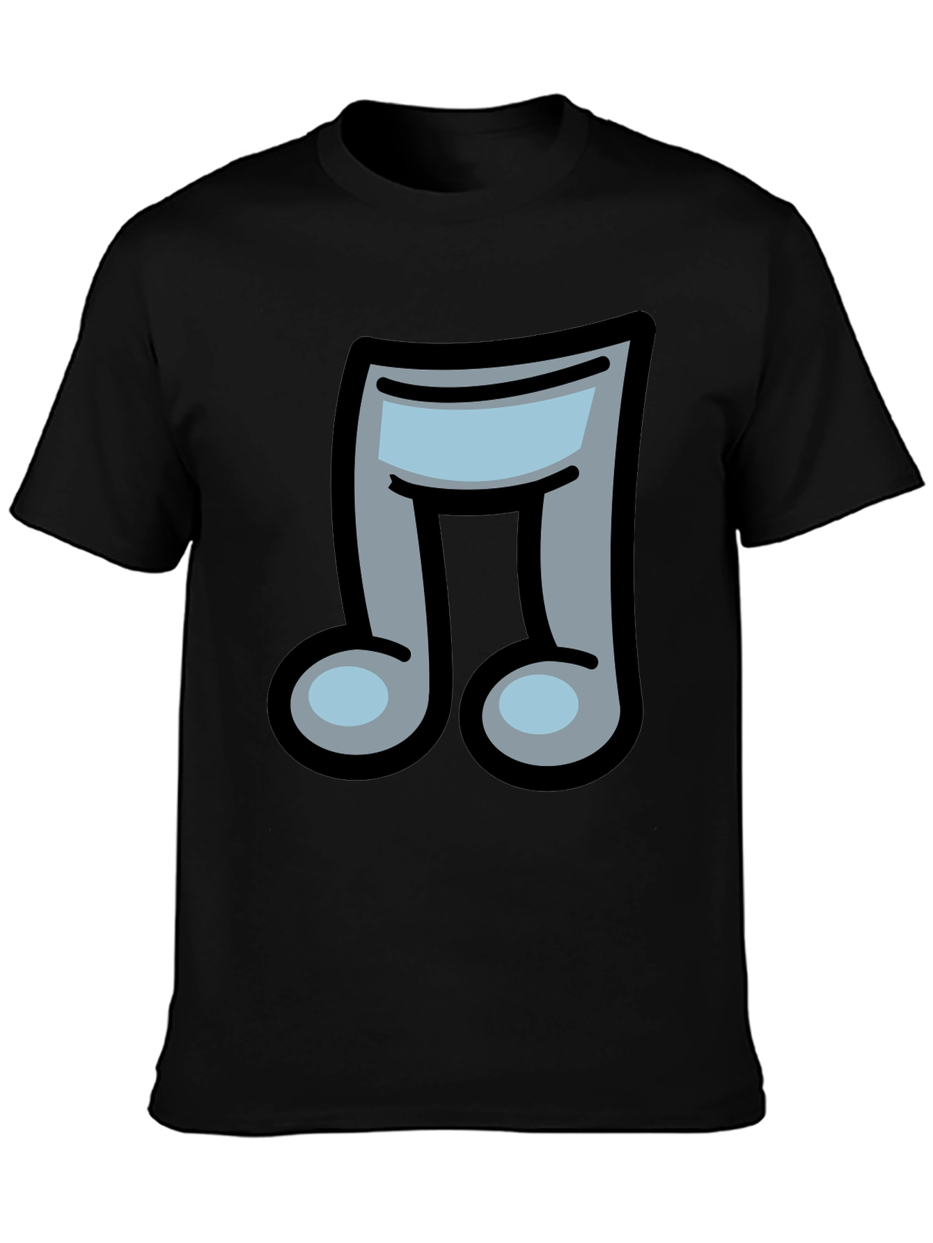 Musical Note Graphic Print Crew Neck T-Shirt