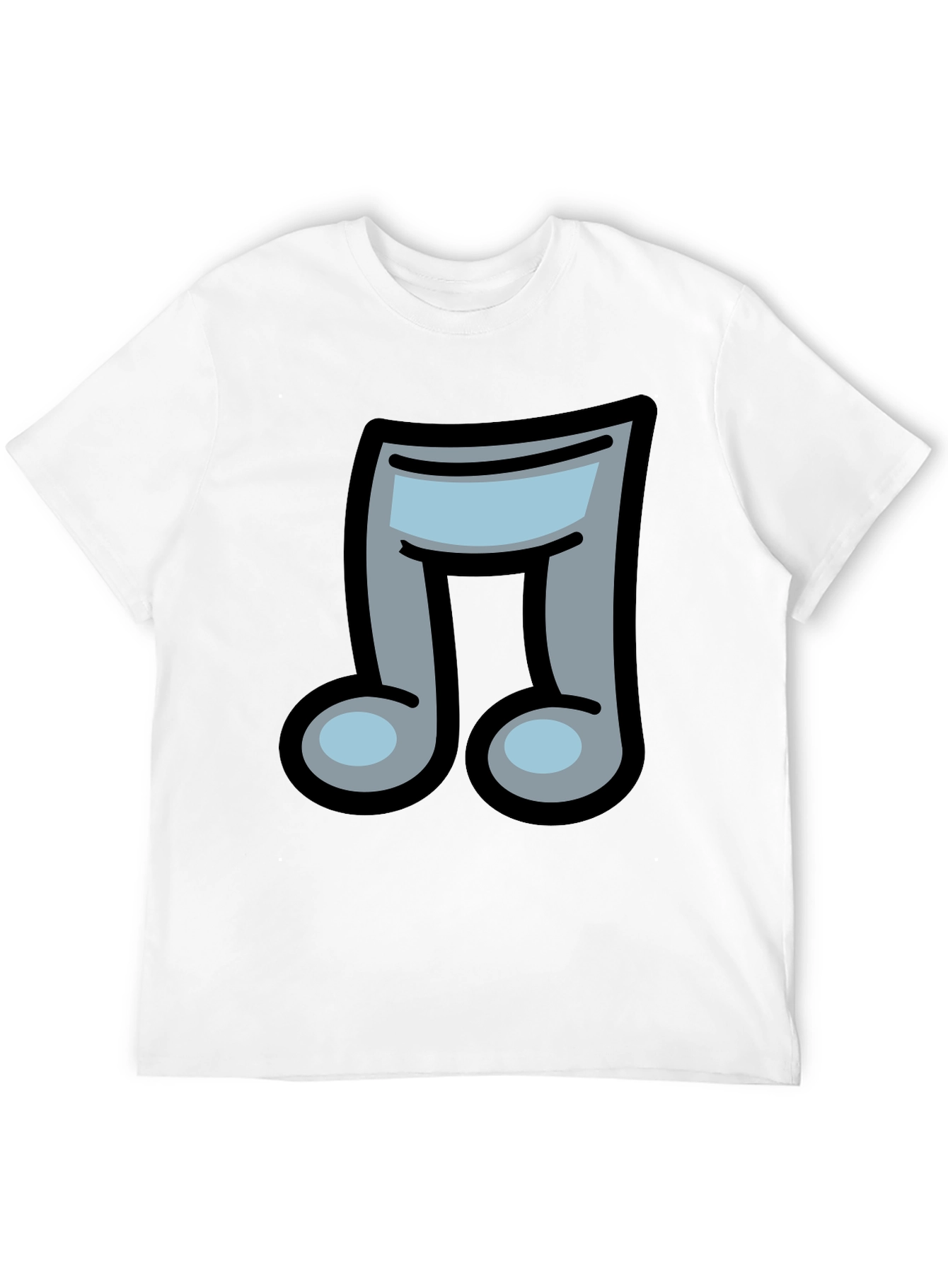 Musical Note Graphic Print Crew Neck T-Shirt