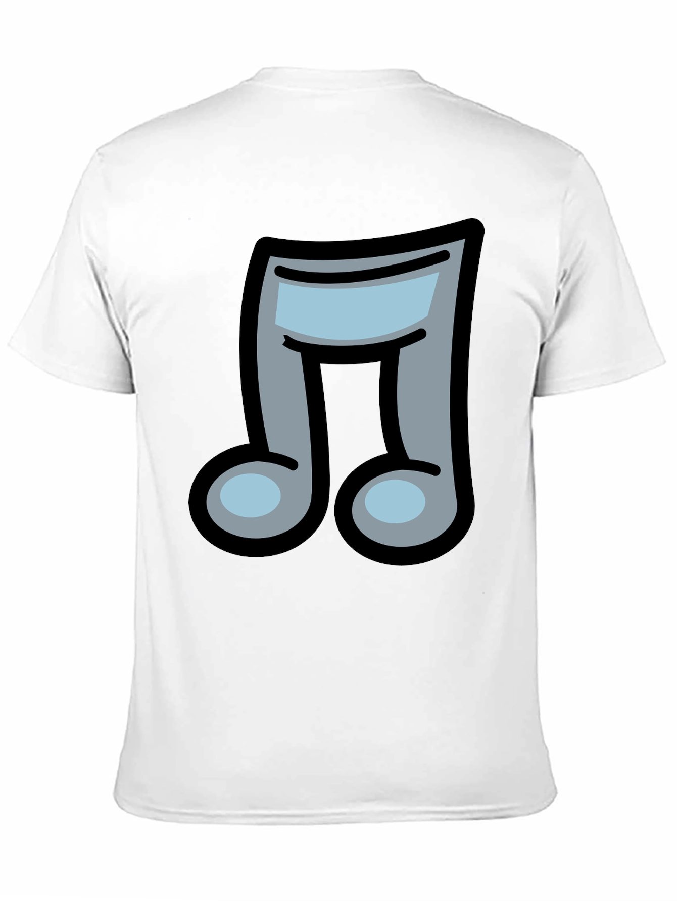 Musical Note Graphic Print Crew Neck T-Shirt