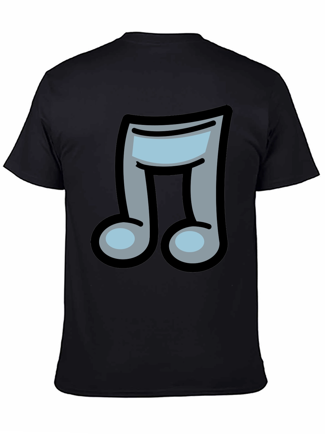 Musical Note Graphic Print Crew Neck T-Shirt