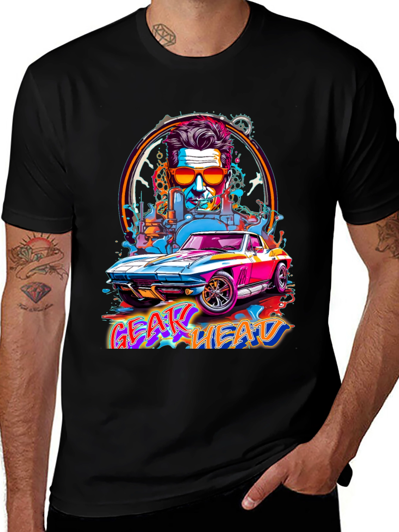 Gear Head Graphic Tee - Car Enthusiast Shirt