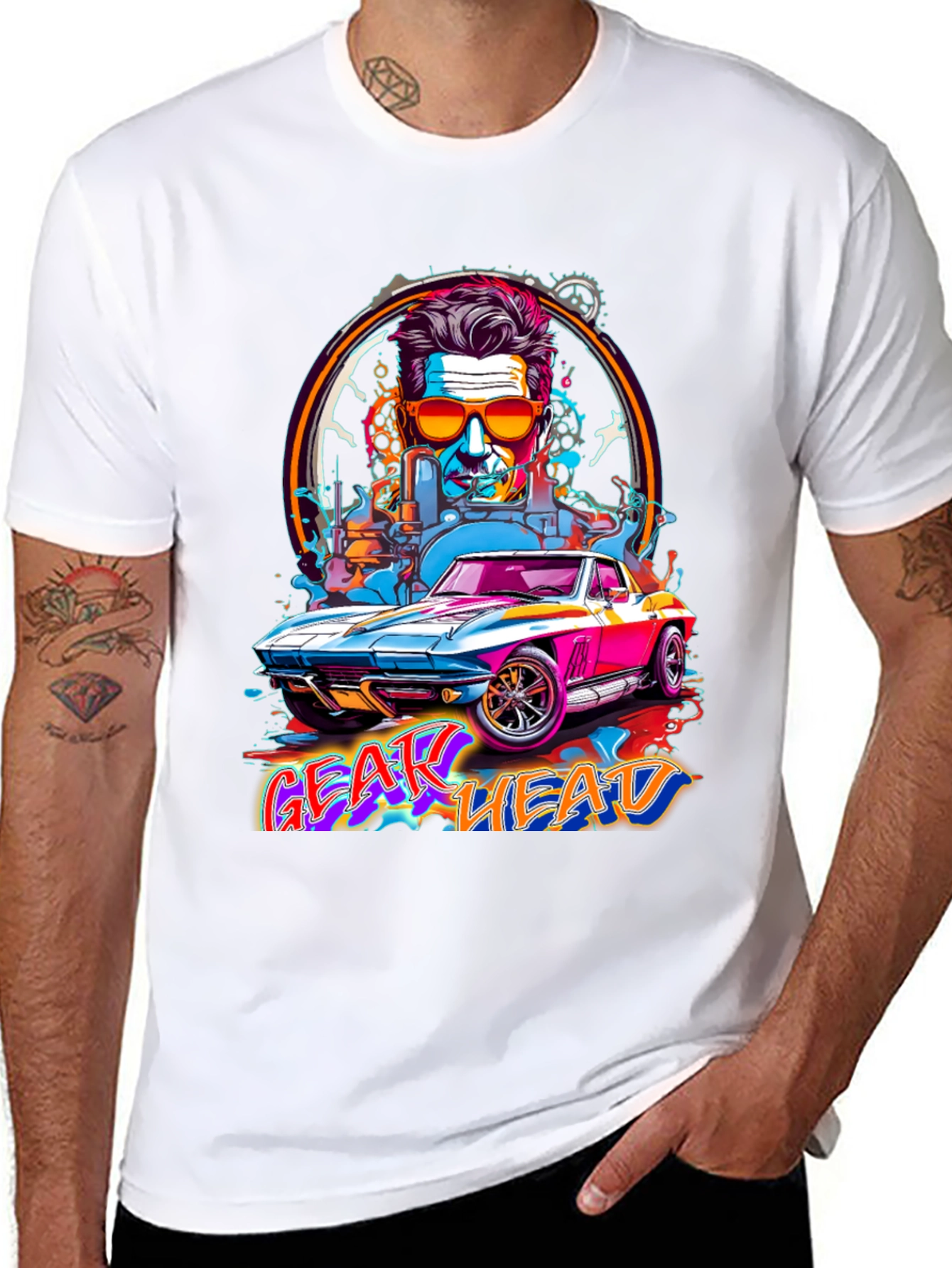 Gear Head Graphic Tee - Car Enthusiast Shirt