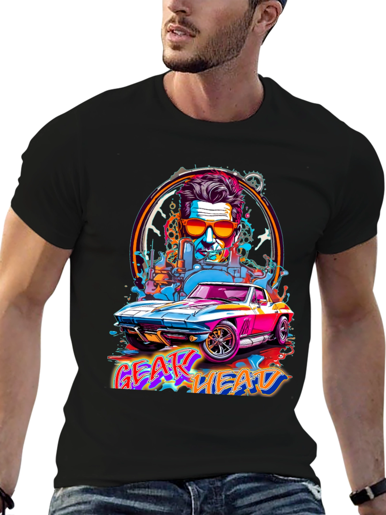 Gear Head Graphic Tee - Car Enthusiast Shirt