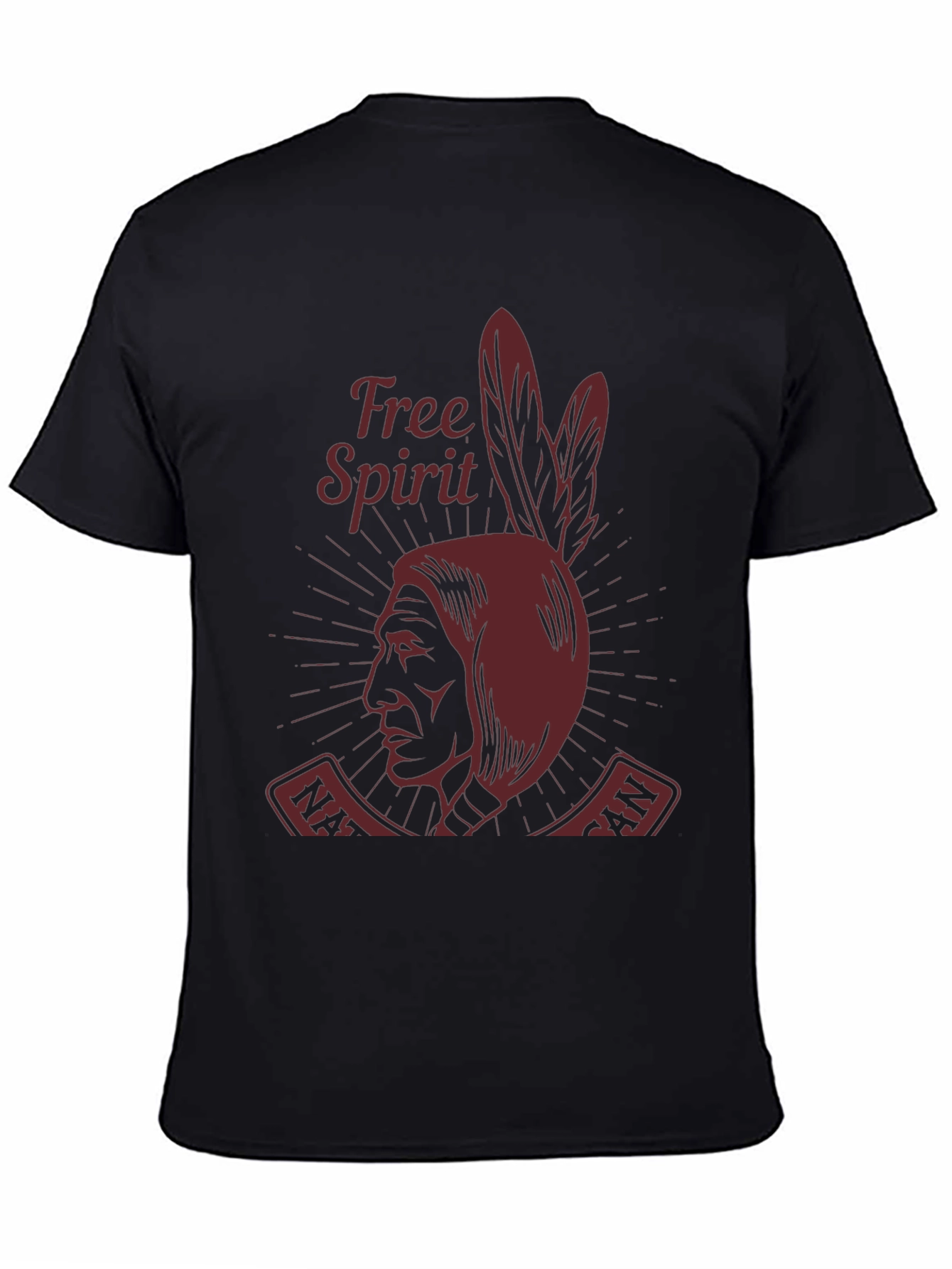 Native American Free Spirit Graphic Tee - Black