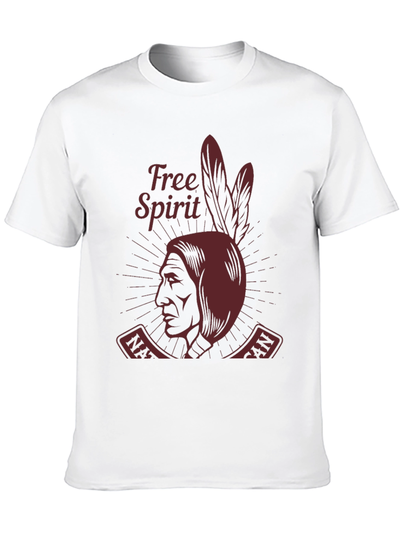 Native American Free Spirit Graphic Tee - Black