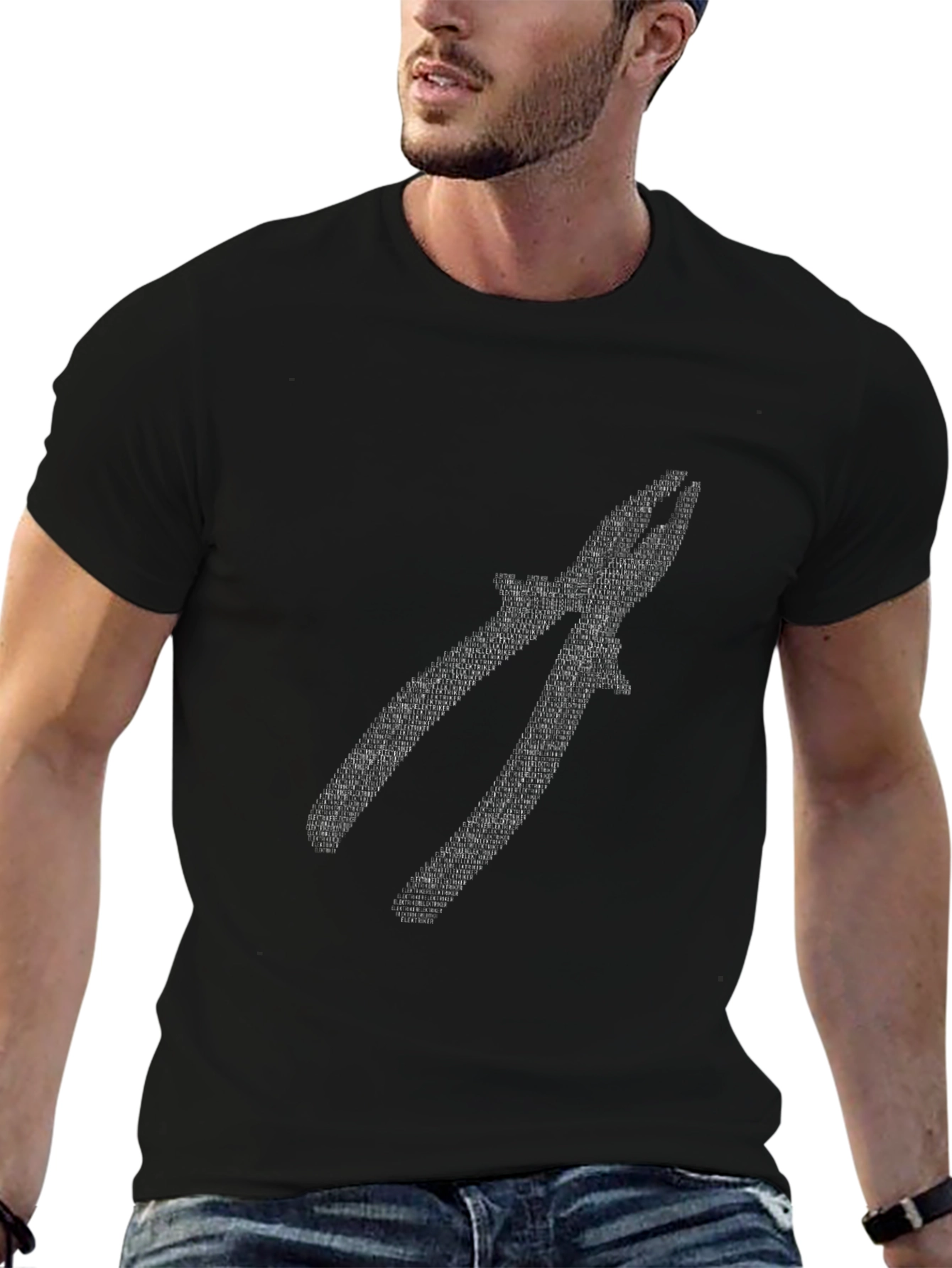 Pliers Graphic Tee - Black Cotton Blend