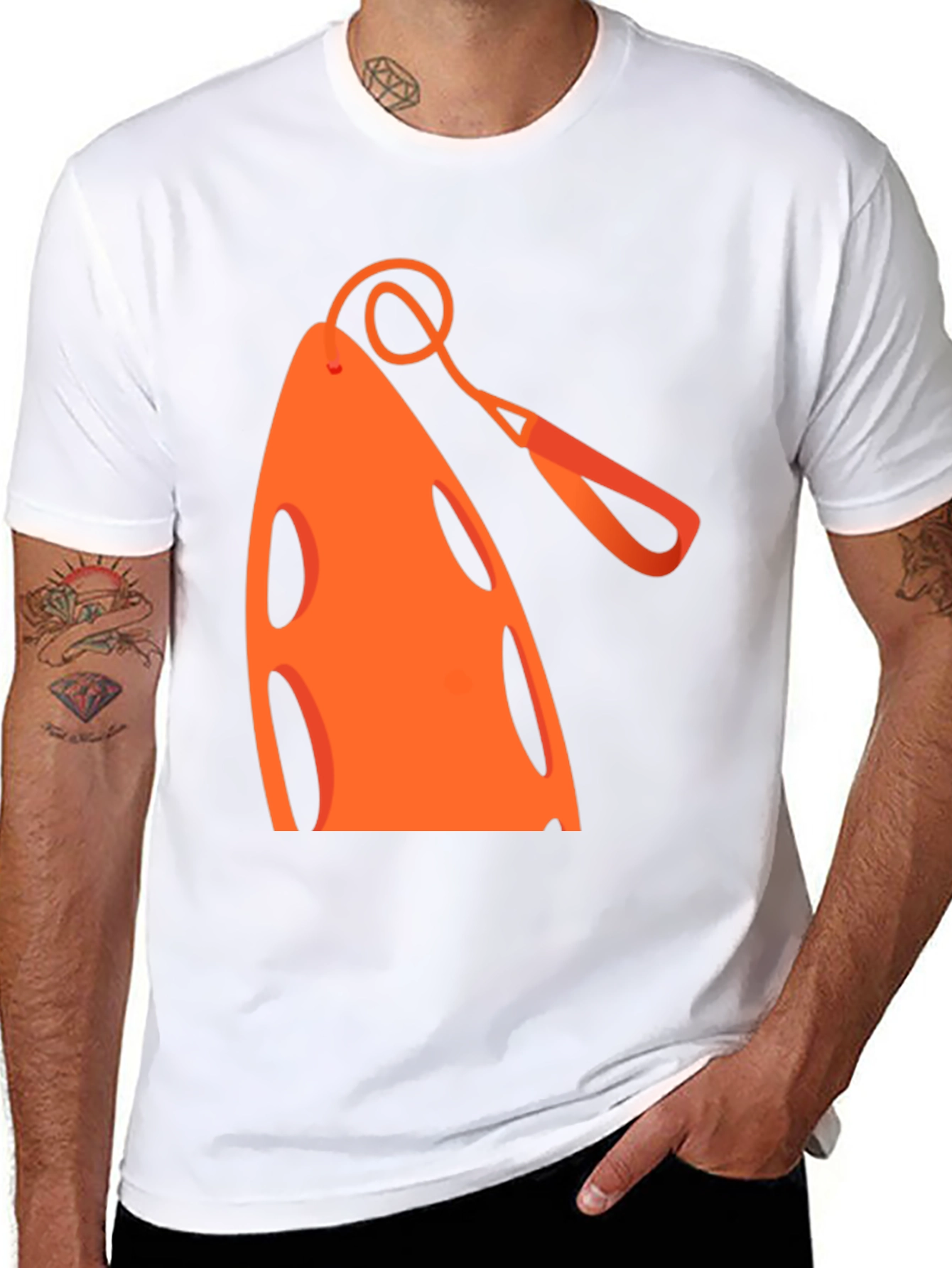 Orange Lifeguard Rescue Can Graphic Tee