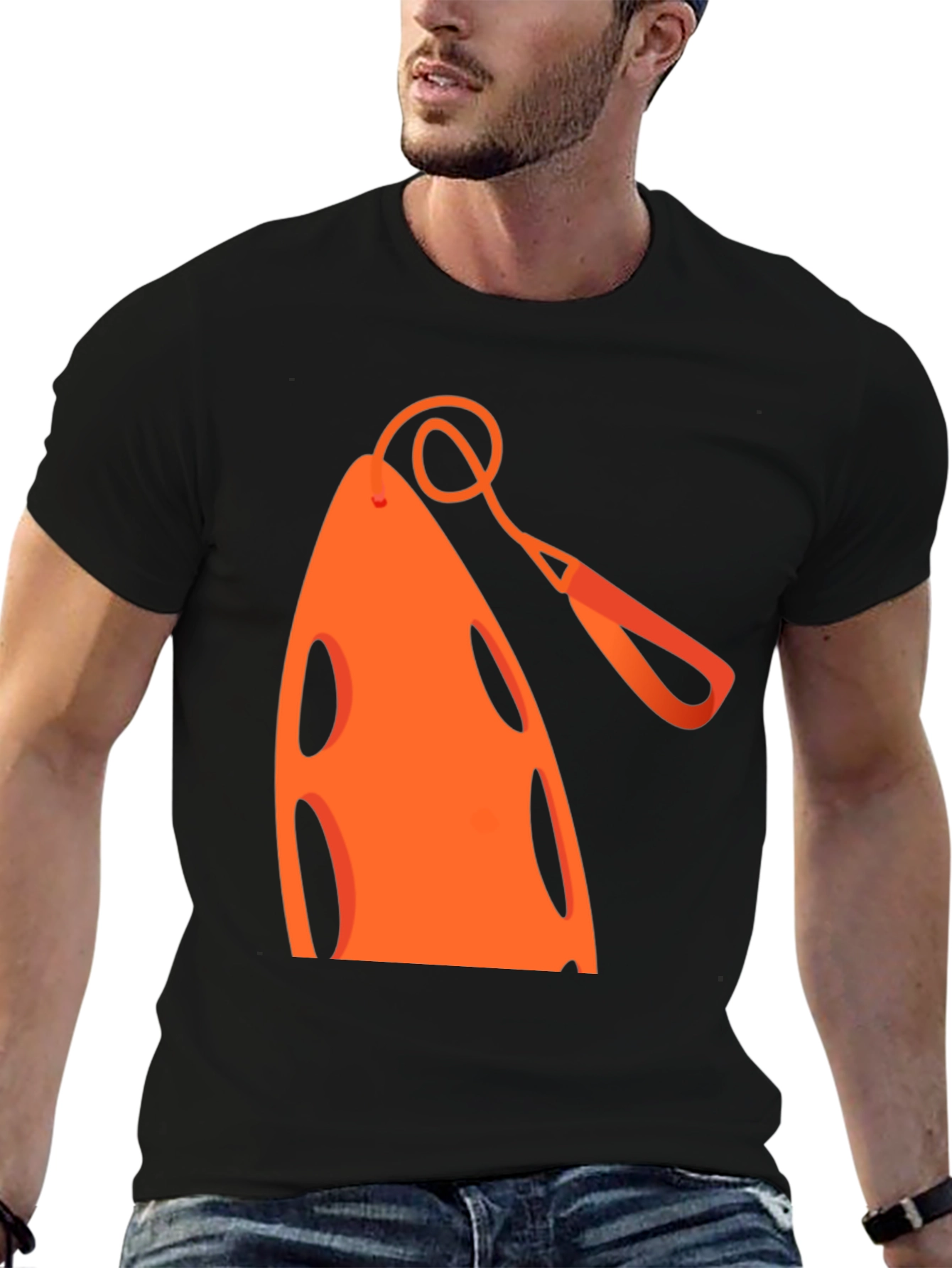 Orange Lifeguard Rescue Can Graphic Tee