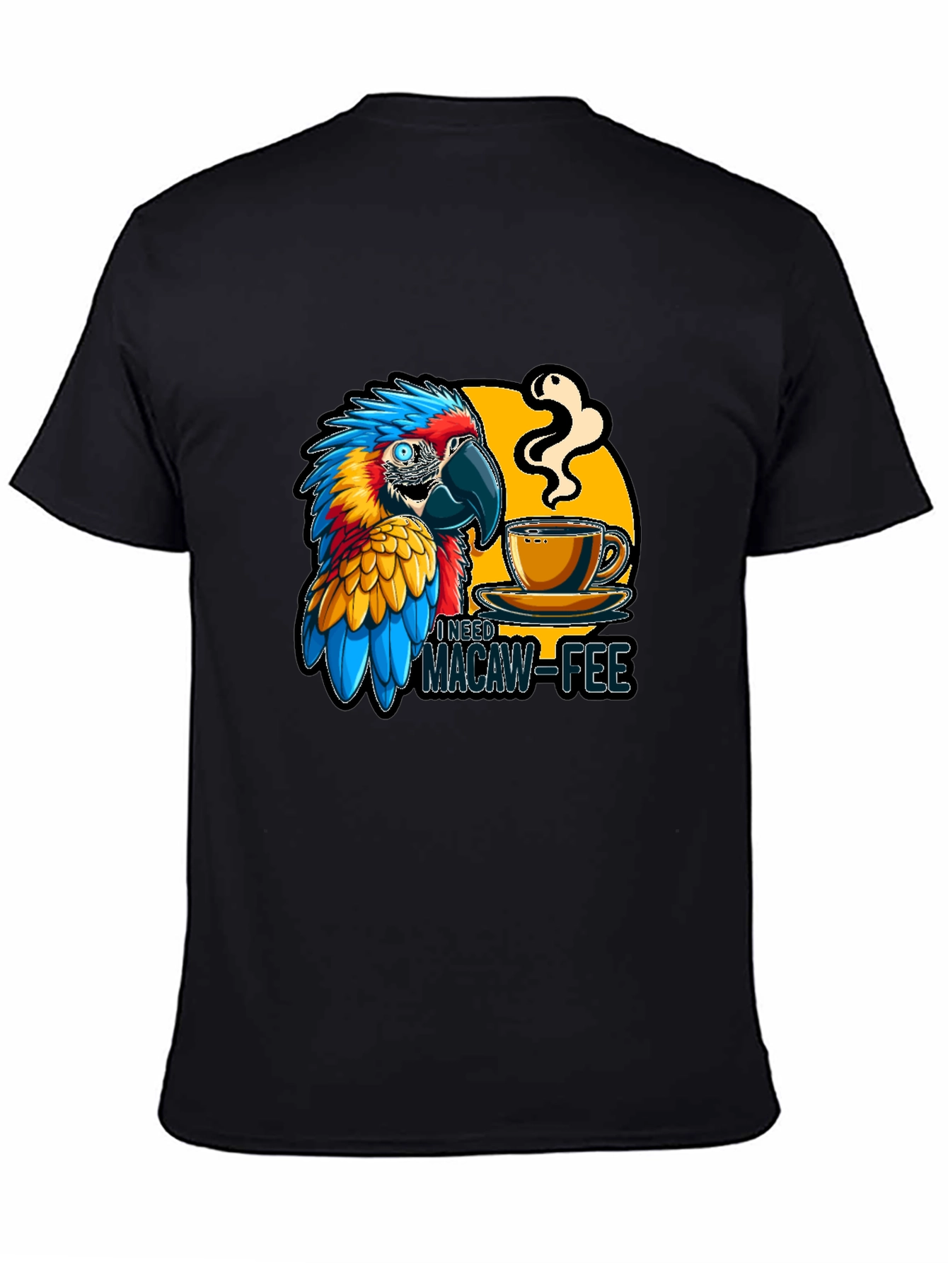 Macaw-Fee Mens T-Shirt - Parrot Coffee Lover Tee