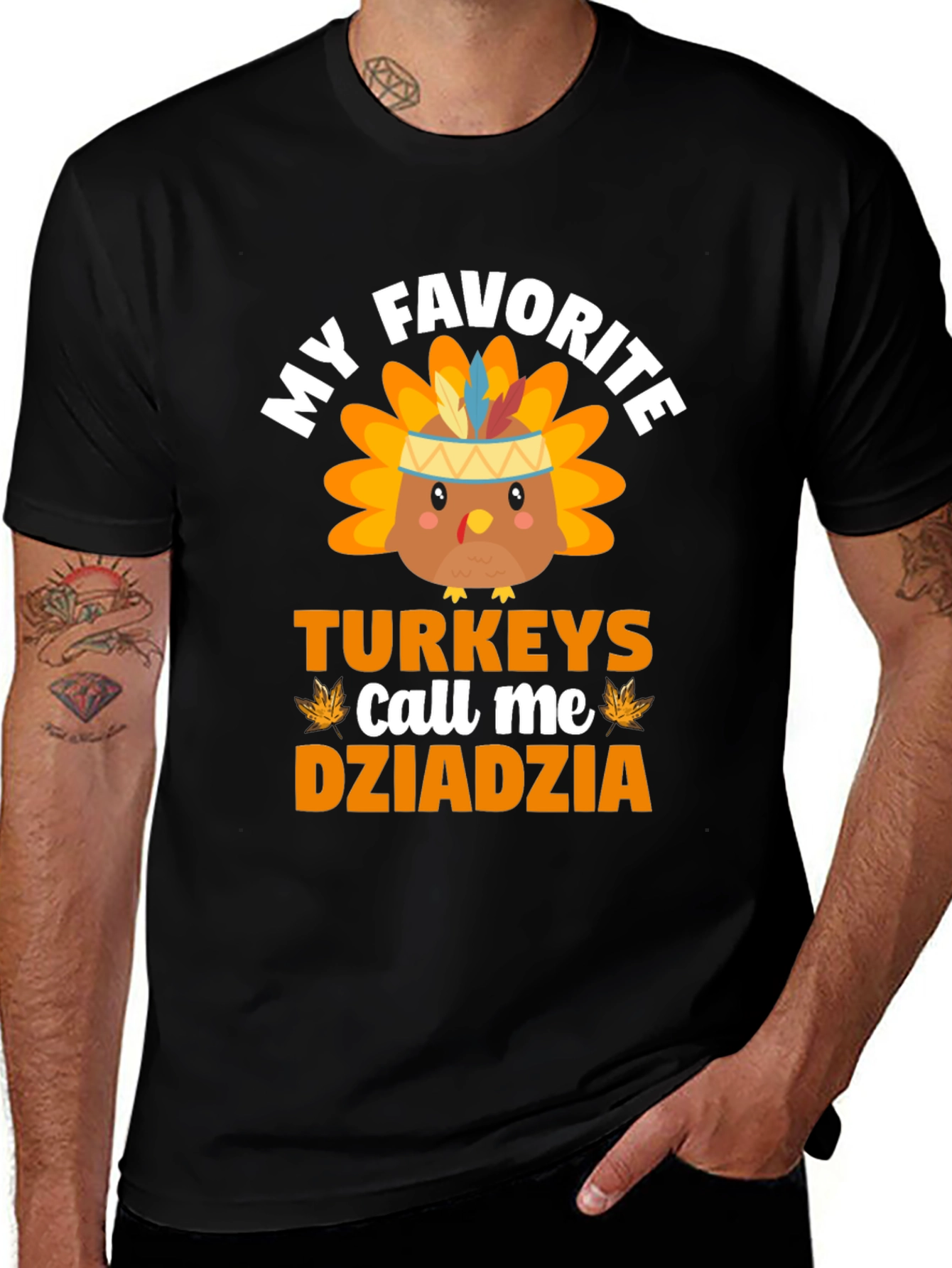 Thanksgiving Dziadzia Turkey T-Shirt