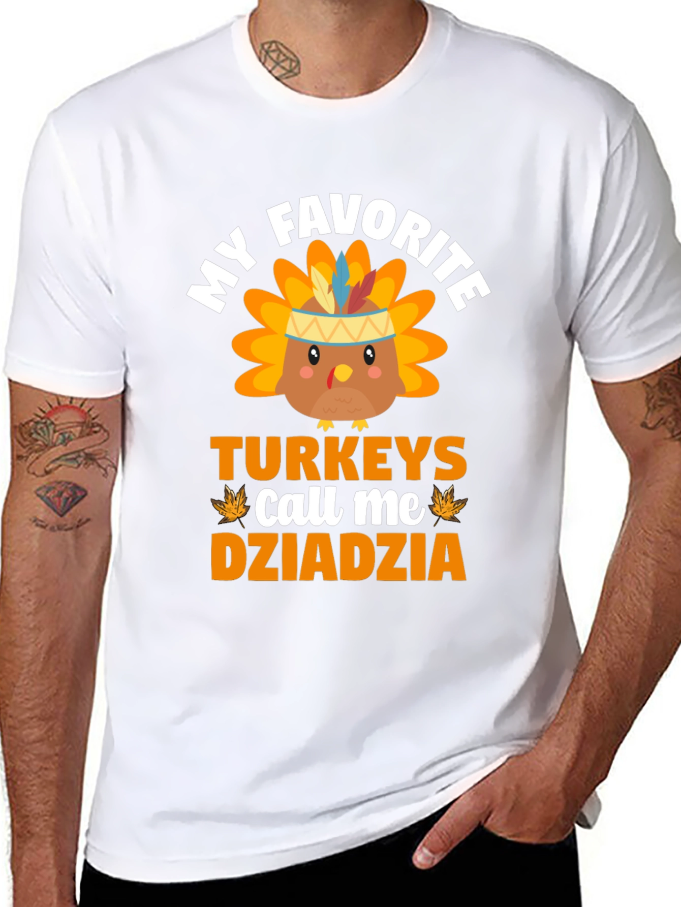 Thanksgiving Dziadzia Turkey T-Shirt