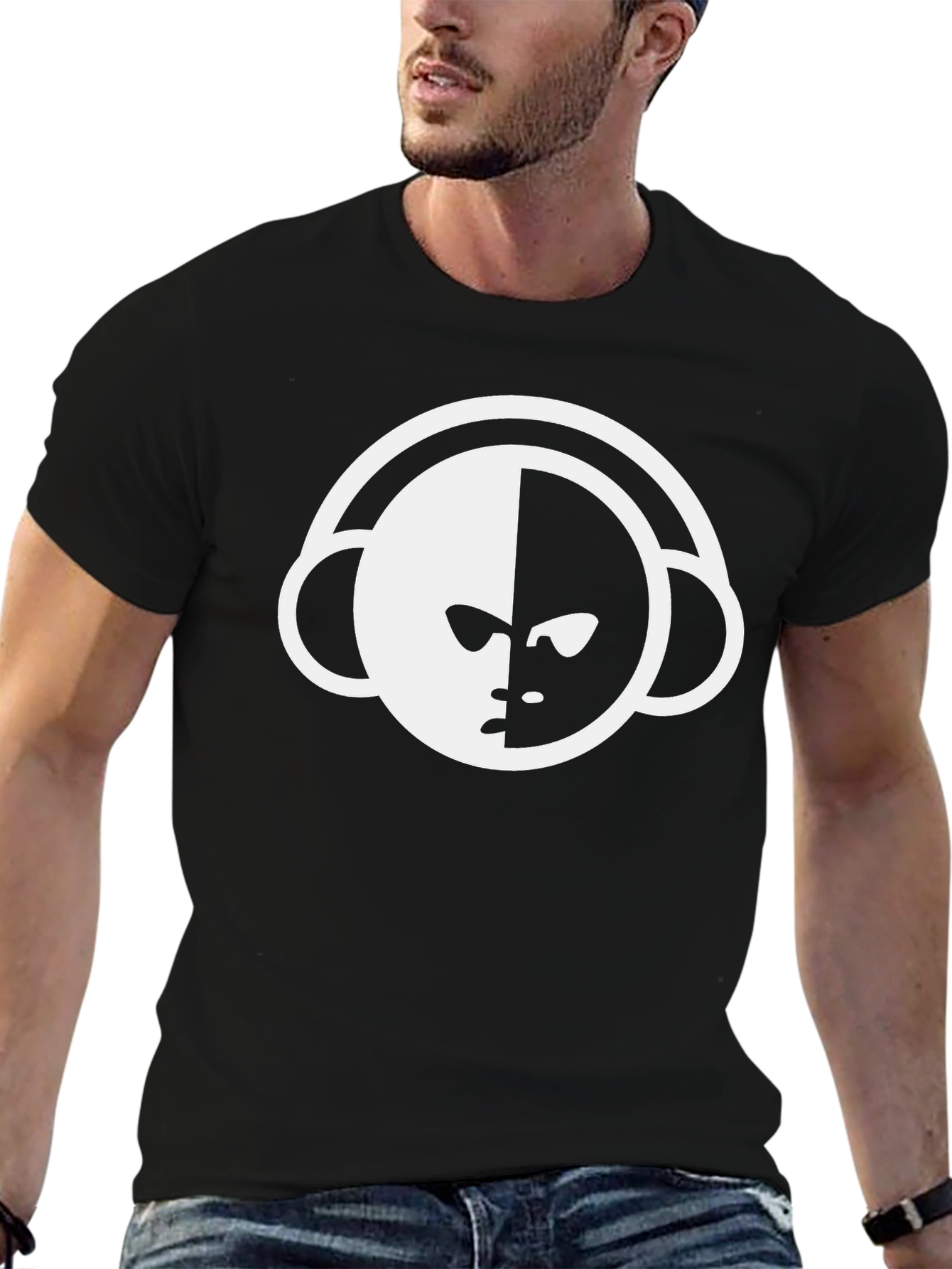 DJ Head Black T-Shirt