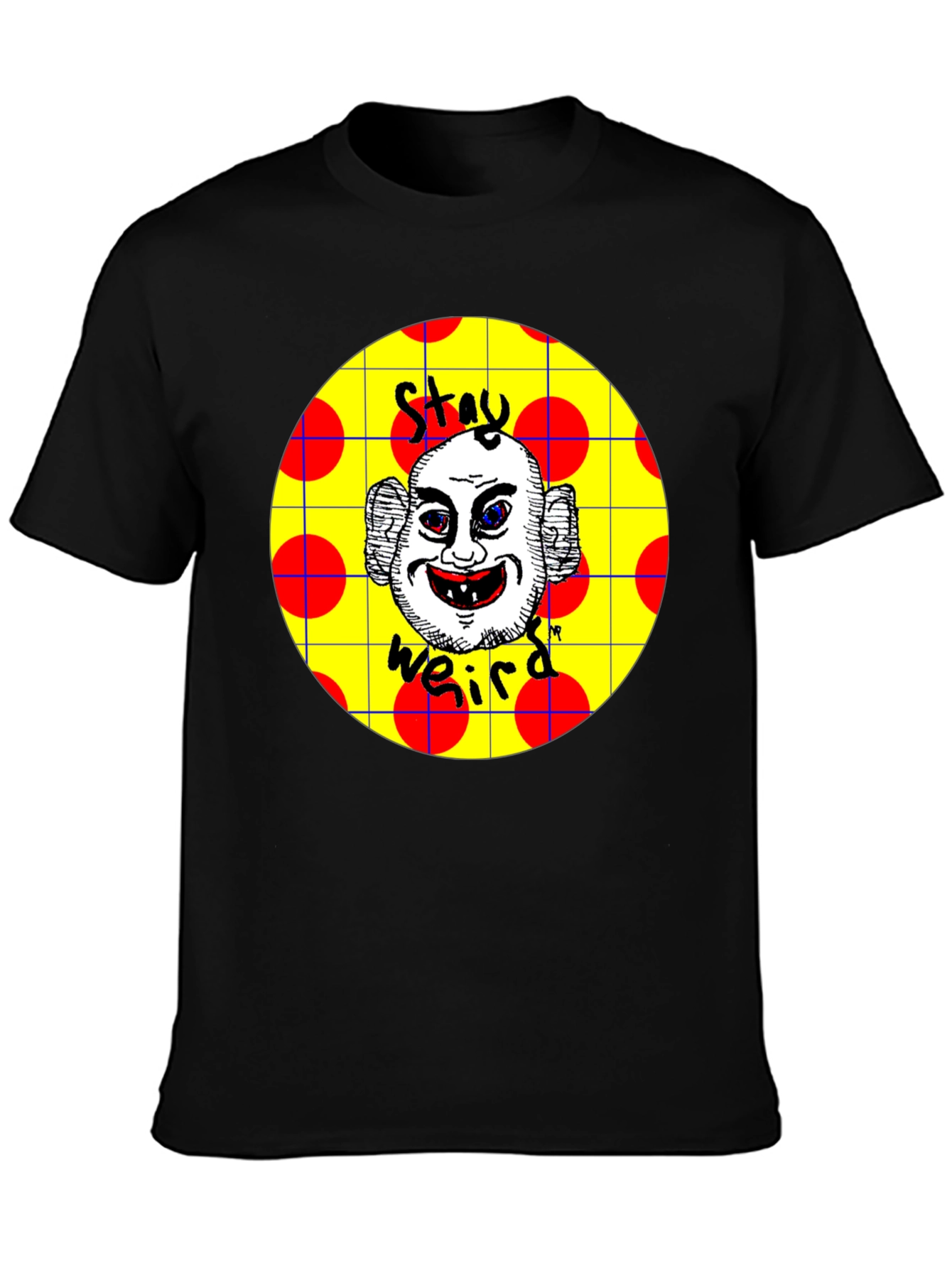 Stay Weird T-Shirt: Unique Graphic Tee Black Cotton
