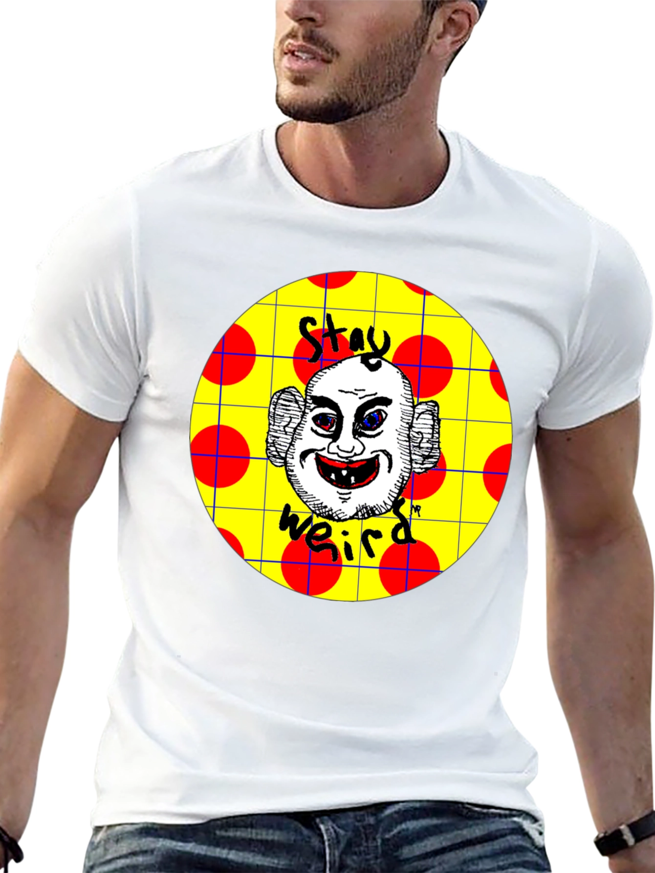 Stay Weird T-Shirt: Unique Graphic Tee Black Cotton