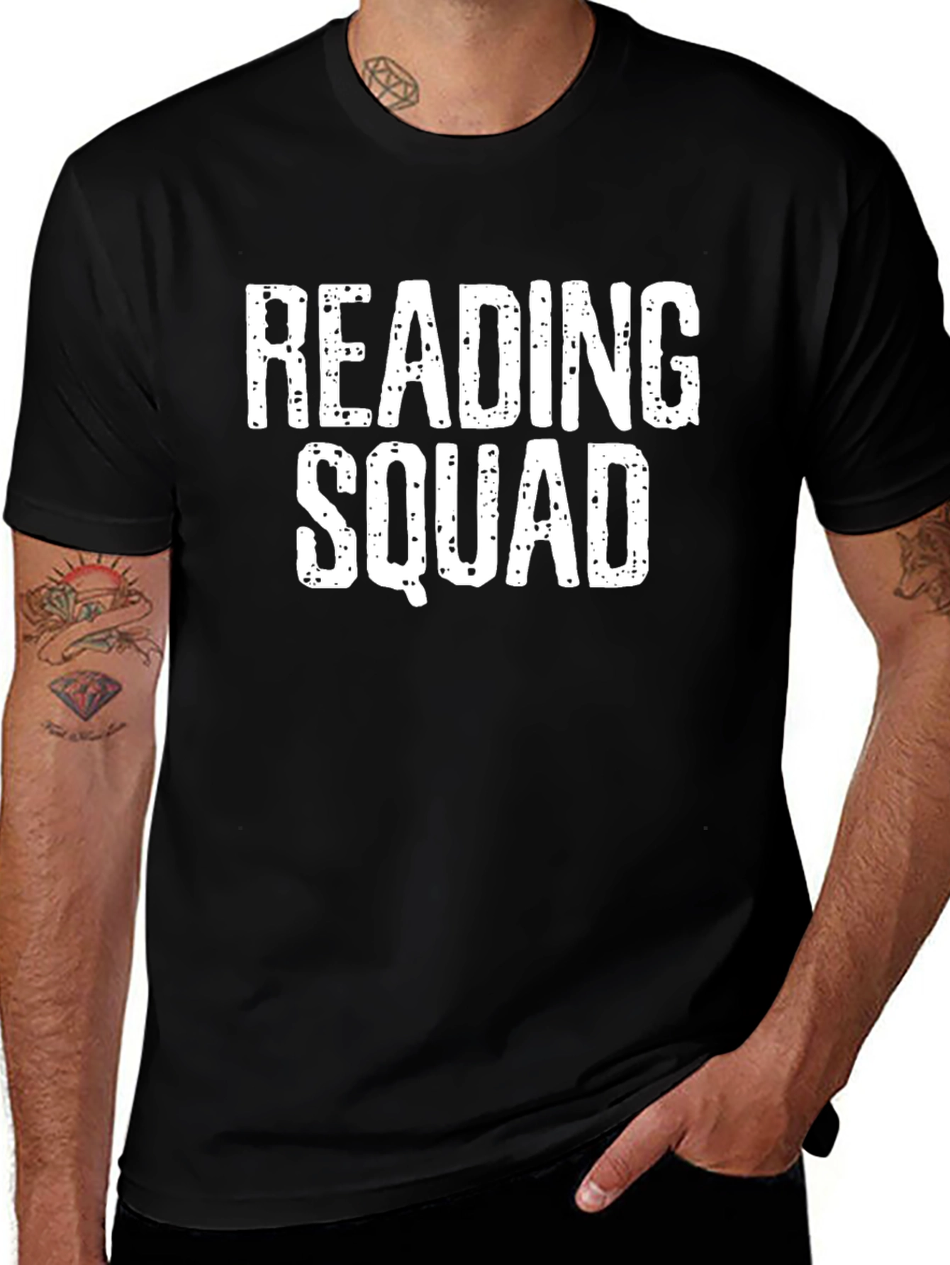Reading Squad Black T-Shirt - Book Lover Apparel