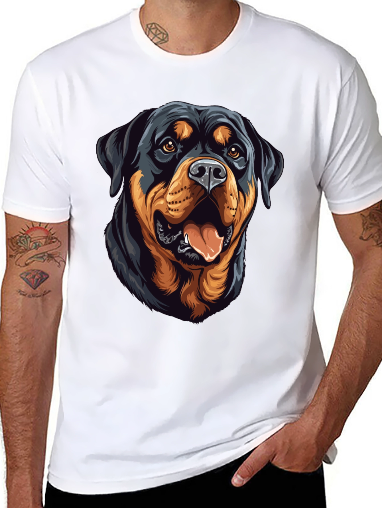 Rottweiler Dog Graphic T-Shirt - Stylish Canine Tee