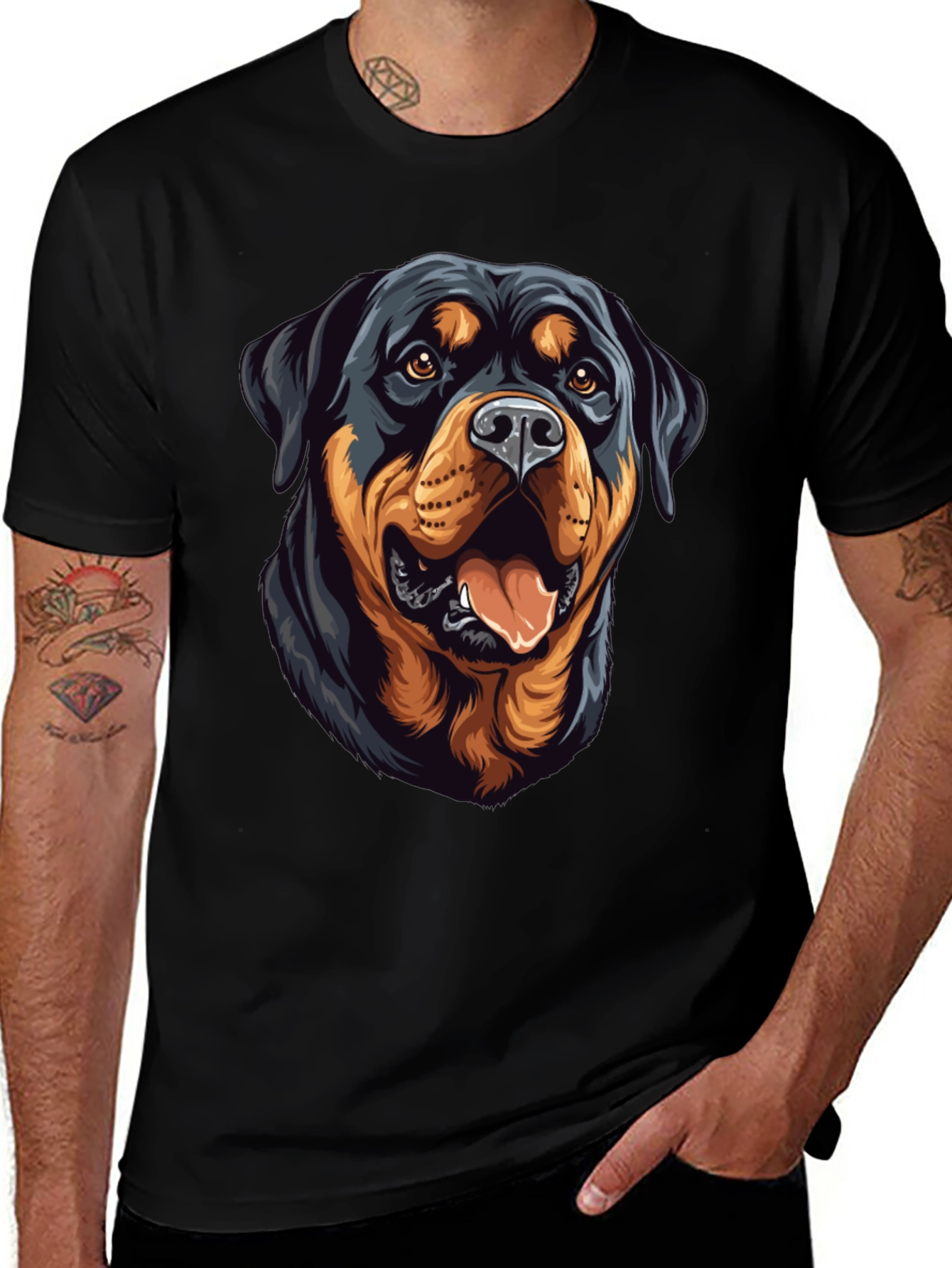 Rottweiler Dog Graphic T-Shirt - Stylish Canine Tee